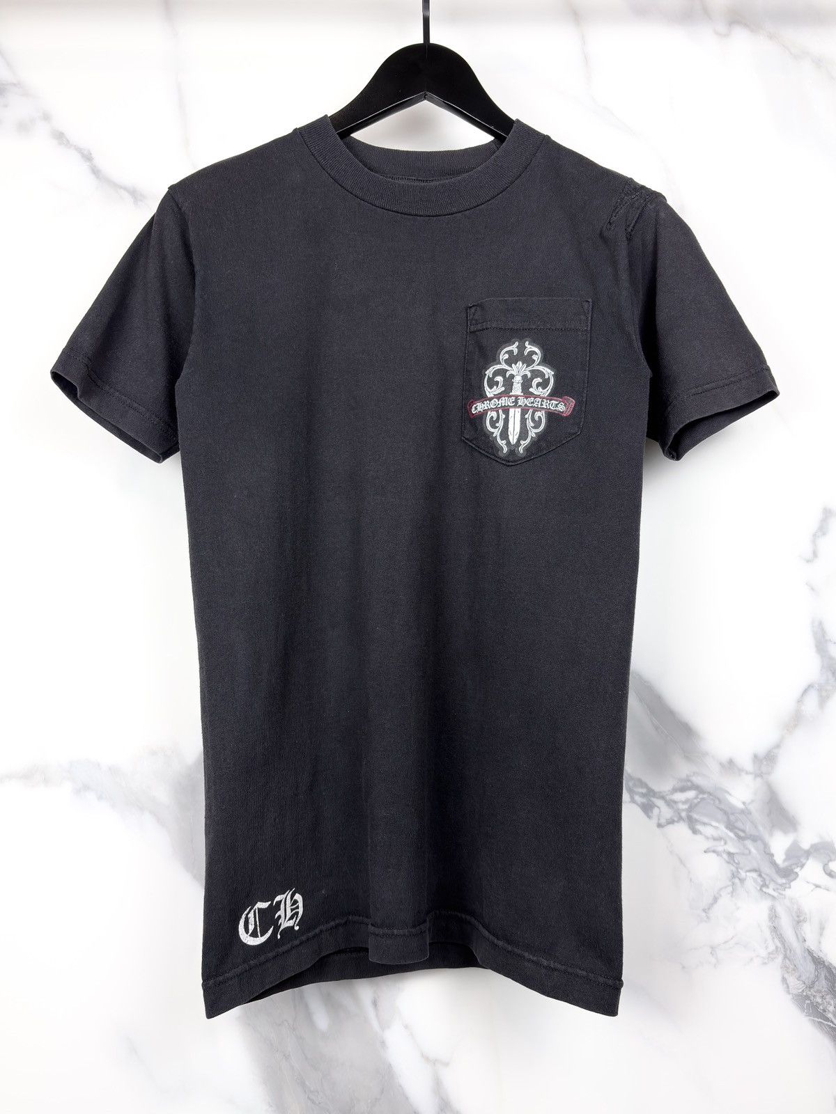 Chrome Hearts Chrome Hearts Vintage Faded Vine Dagger Pocket Tshirt Black Size US S / EU 44-46 / 1 - 2 Thumbnail