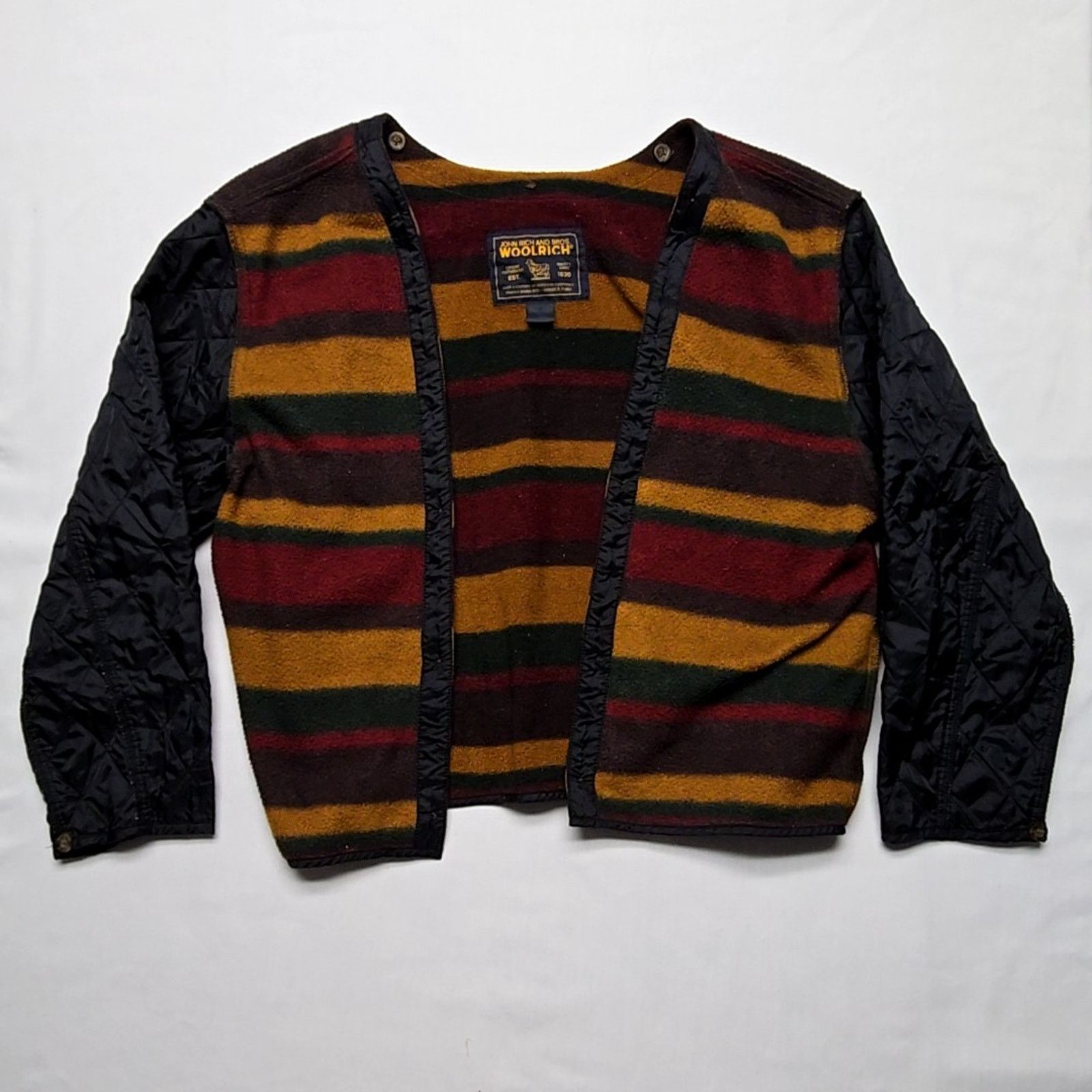 Woolrich Woolen Mills Woolrich Jacket Lining Liner Striped Quilted Sleeves XL Size US XL / EU 56 / 4 - 1 Thumbnail