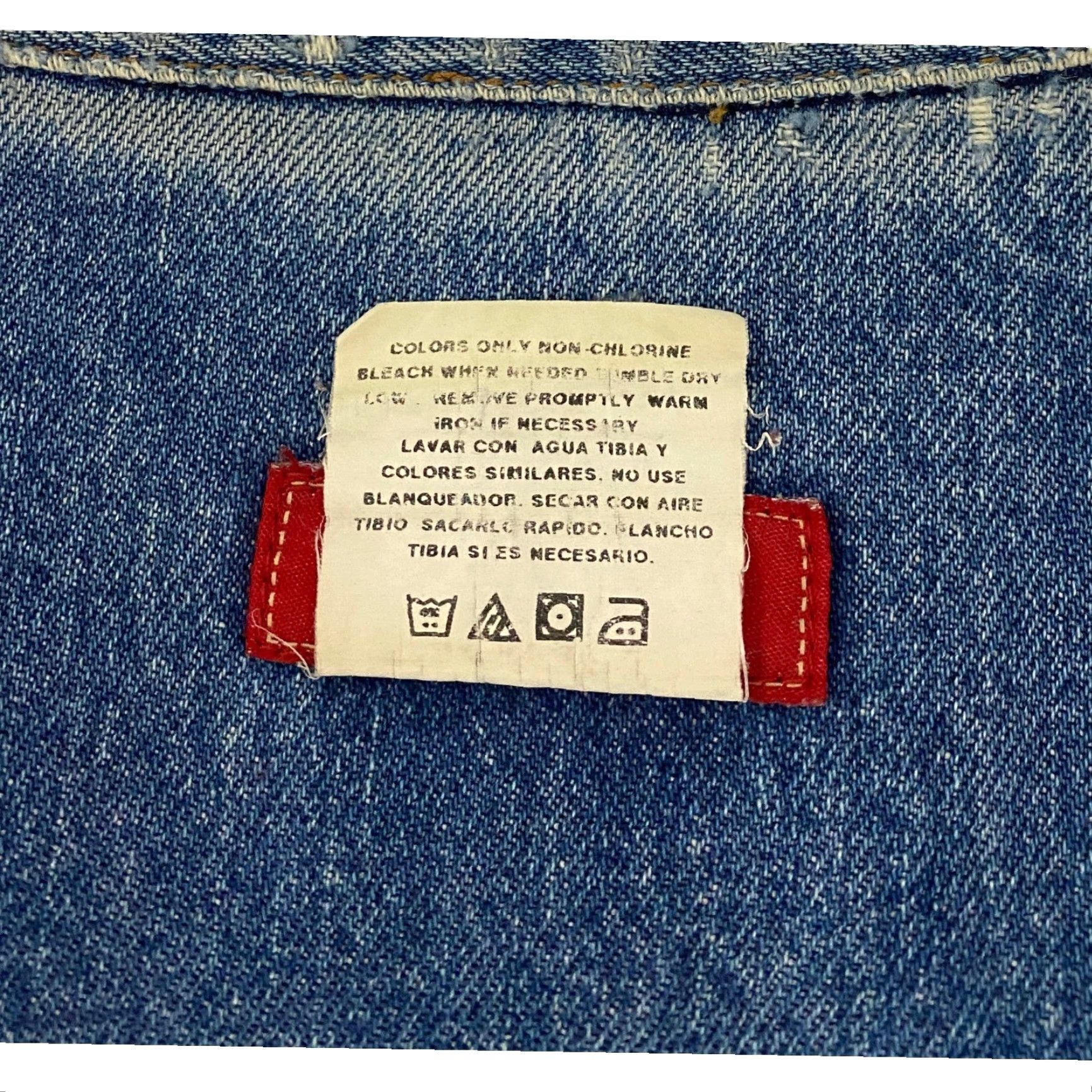 Vintage VINTAGE Zena Jeans Denim Jacket Women XL Short Blue Distressed Ripped Casual Button Front Pockets Collared Size 40" / US 18 - 7 Thumbnail
