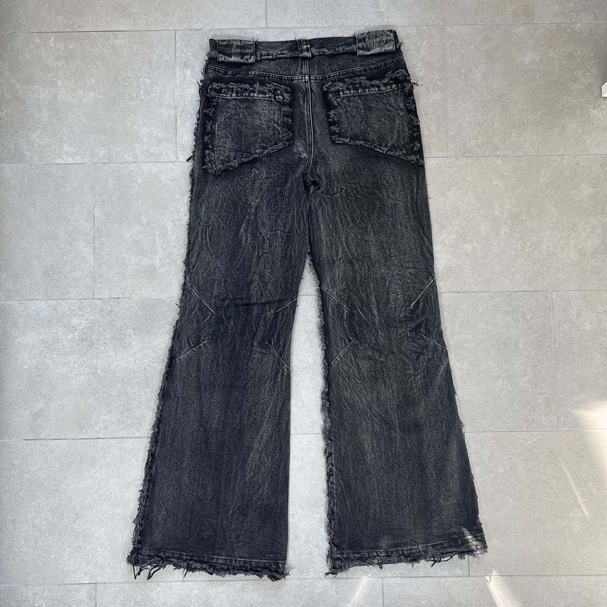 【NO FAITH STUDIOS】FLARED DENIM 001 BLACK 20grey2.jpg?v=1655199000&width