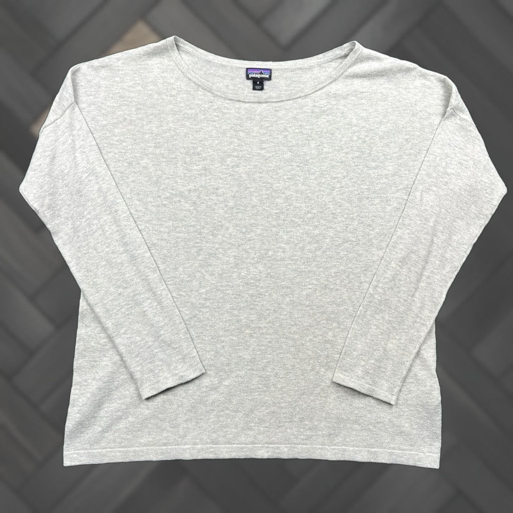 Patagonia Patagonia Sweater Women's Gray M Organic Cotton Blend Crew Neck Pullover Relaxed Fit Casual Knit Size M / US 6-8 / IT 42-44 - 1 Thumbnail