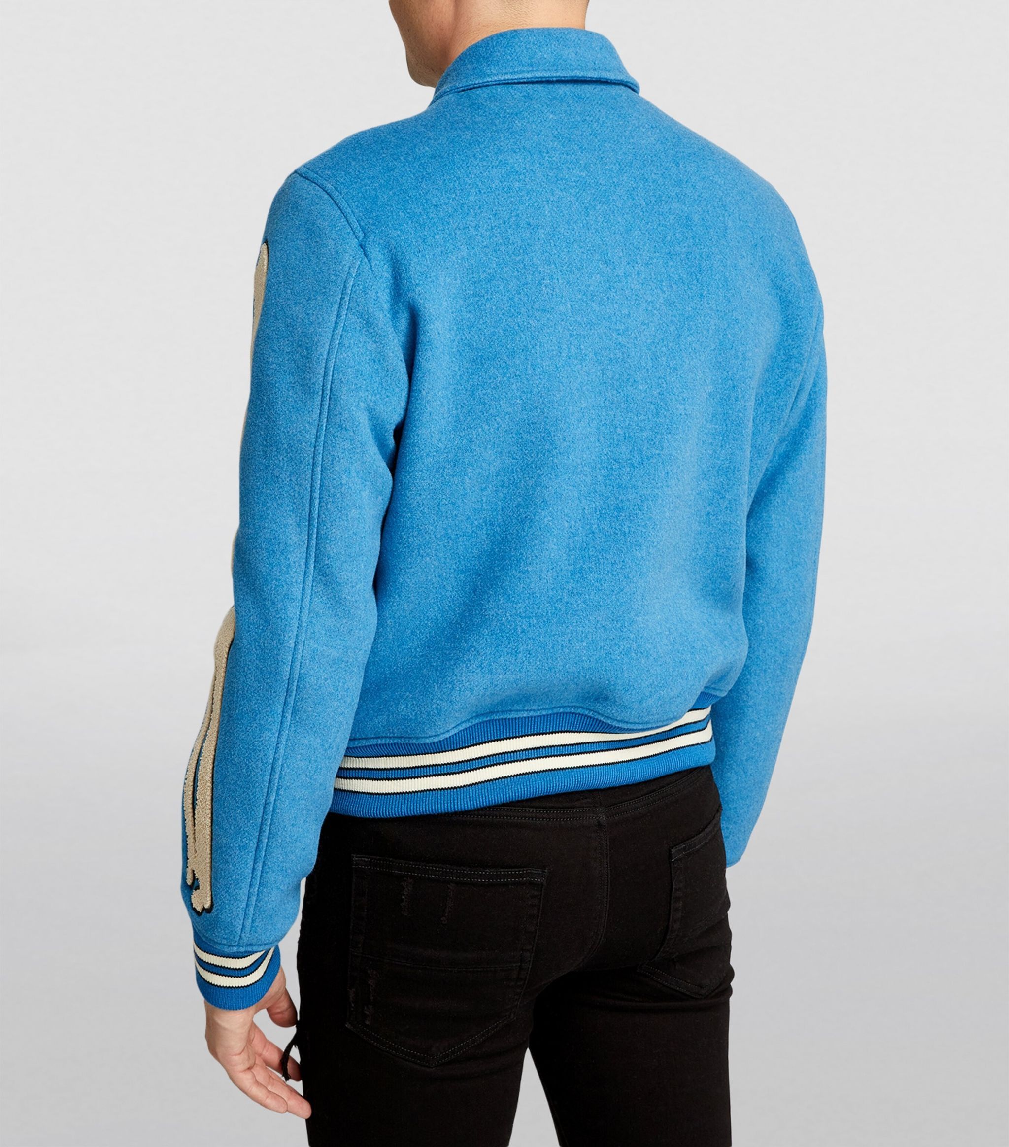 Amiri o1gr1nt1024 Bones Varsity Jacket in Varsity Blue Size US S / EU 44-46 / 1 - 5 Thumbnail