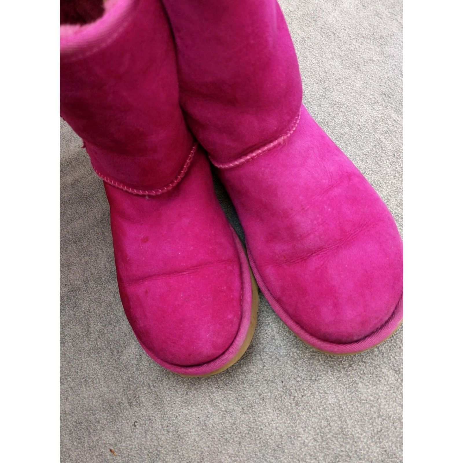 Ugg UGG Womens Boots Pink Suede Mid-Calf Shearling Pull On Winter 6 37 4 (UK) 1016223 Size US 6 / IT 36 - 4 Thumbnail