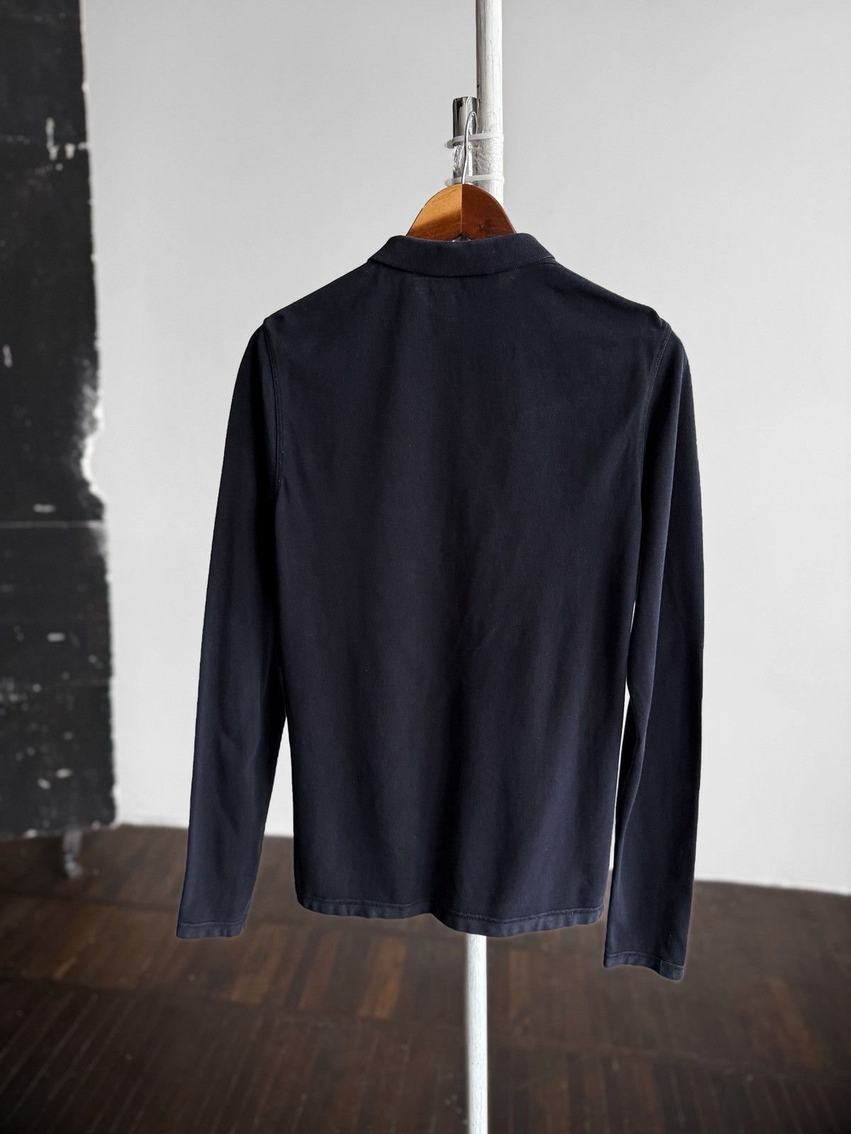 Allsaints AllSaints Mens Navy Long Sleeve Polo Shirt Ramskull Logo Size US XS / EU 42 / 0 - 3 Thumbnail