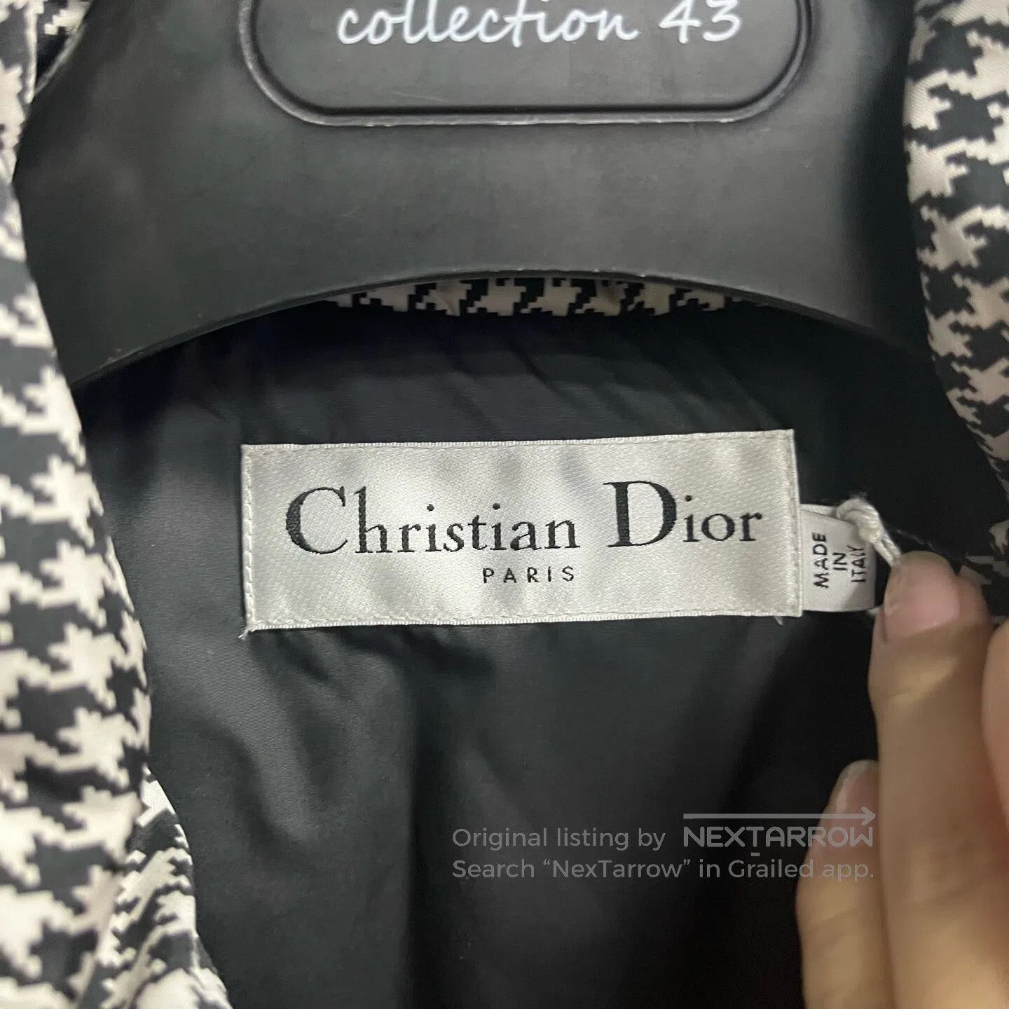 Dior Dior Striped checkered printed logo with a plush vest| Size XS / US 0-2 / IT 36-38 - 3 Thumbnail