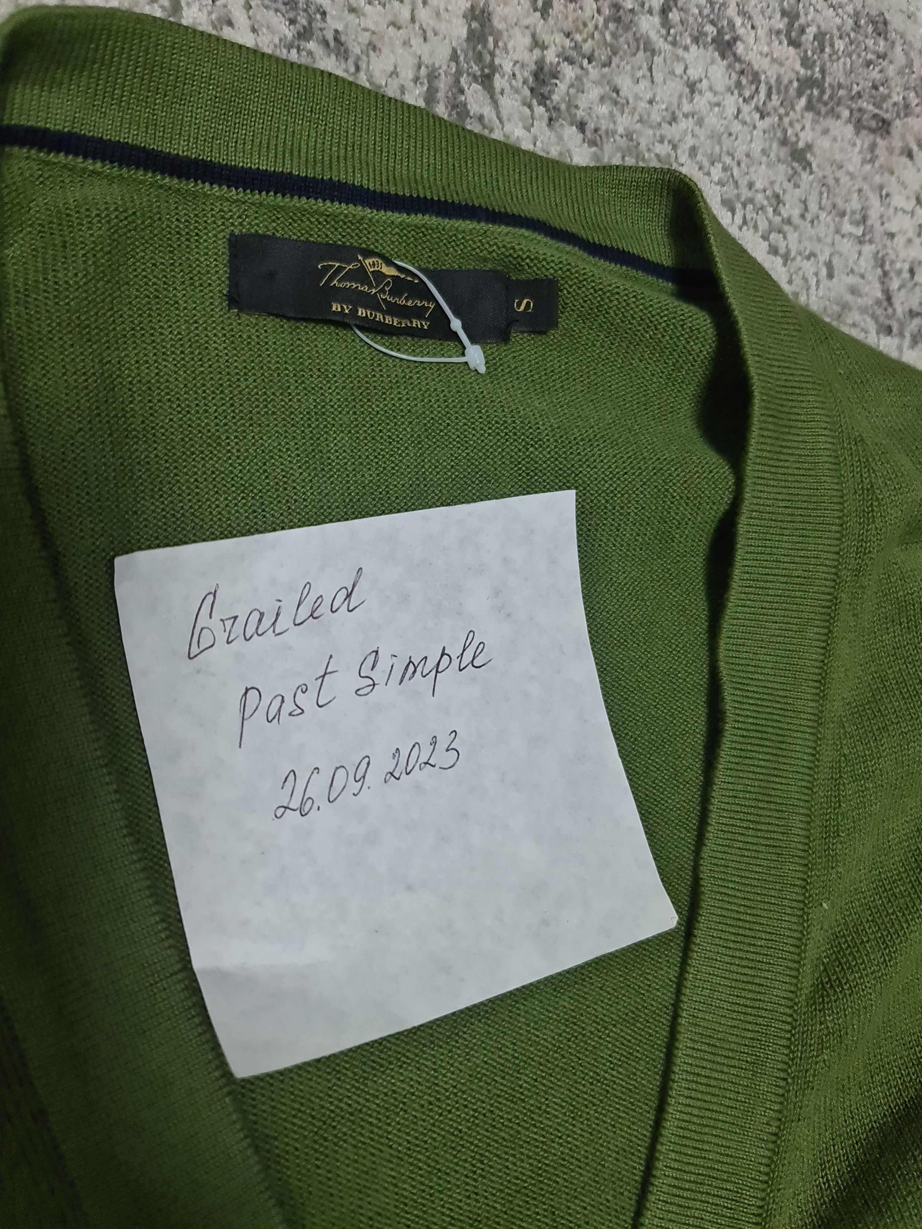 Burberry Thomas Burberry olive green Cardigan Size US S / EU 44-46 / 1 - 5 Thumbnail