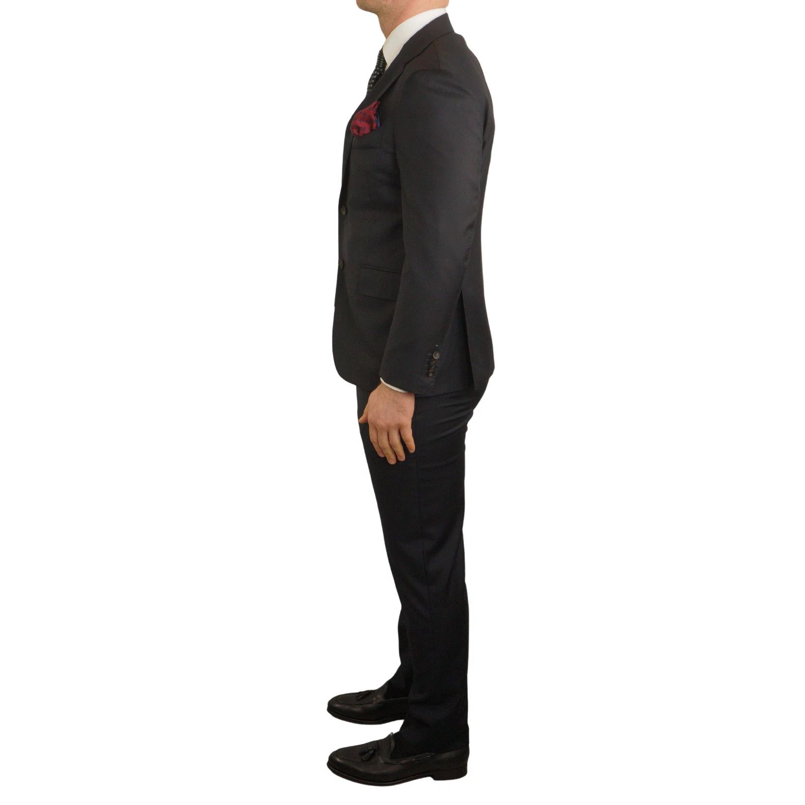 Suitsupply Men Suitsupply 3 Piece Suit La Spalla Single Navy Blue US60 Size 54L - 4 Thumbnail