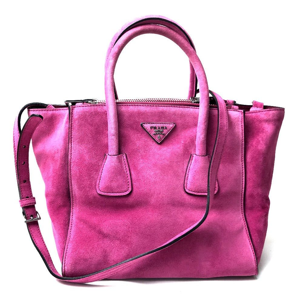 Prada Prada Bn2625 Scamosciato (Suede) Double Handbag Suede Women Size ONE SIZE - 1 Thumbnail