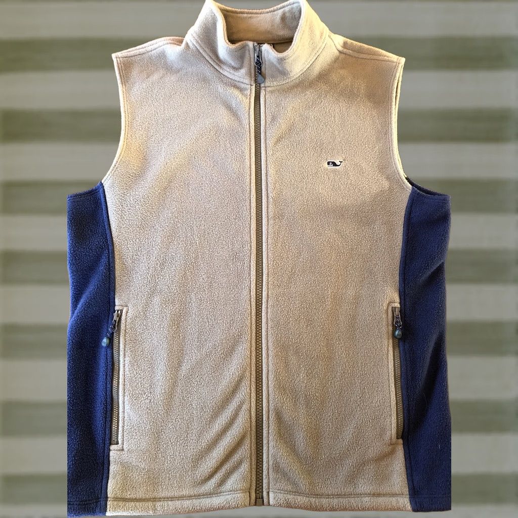 Vineyard Vines Vineyard Vines Fleece Vest Blue Gray Men’s Size S Full Zip Whale Baseball? Size US S / EU 44-46 / 1 - 1 Thumbnail