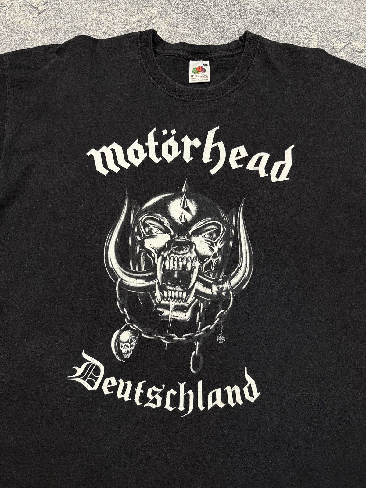 Band Tees 2004 Vintage Motörhead Deutschland Faded Black T-Shirt Size US XL / EU 56 / 4 - 3 Thumbnail