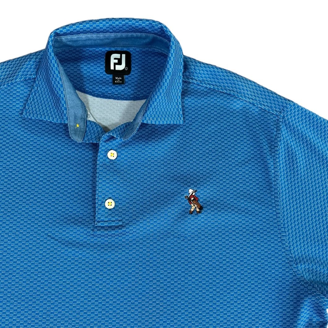 Footjoy FootJoy Polo Shirt Adult LARGE Blue White Dots Golf Caddy Lightweight Polyester Polo Shirt Size US L / EU 52-54 / 3 - 2 Thumbnail