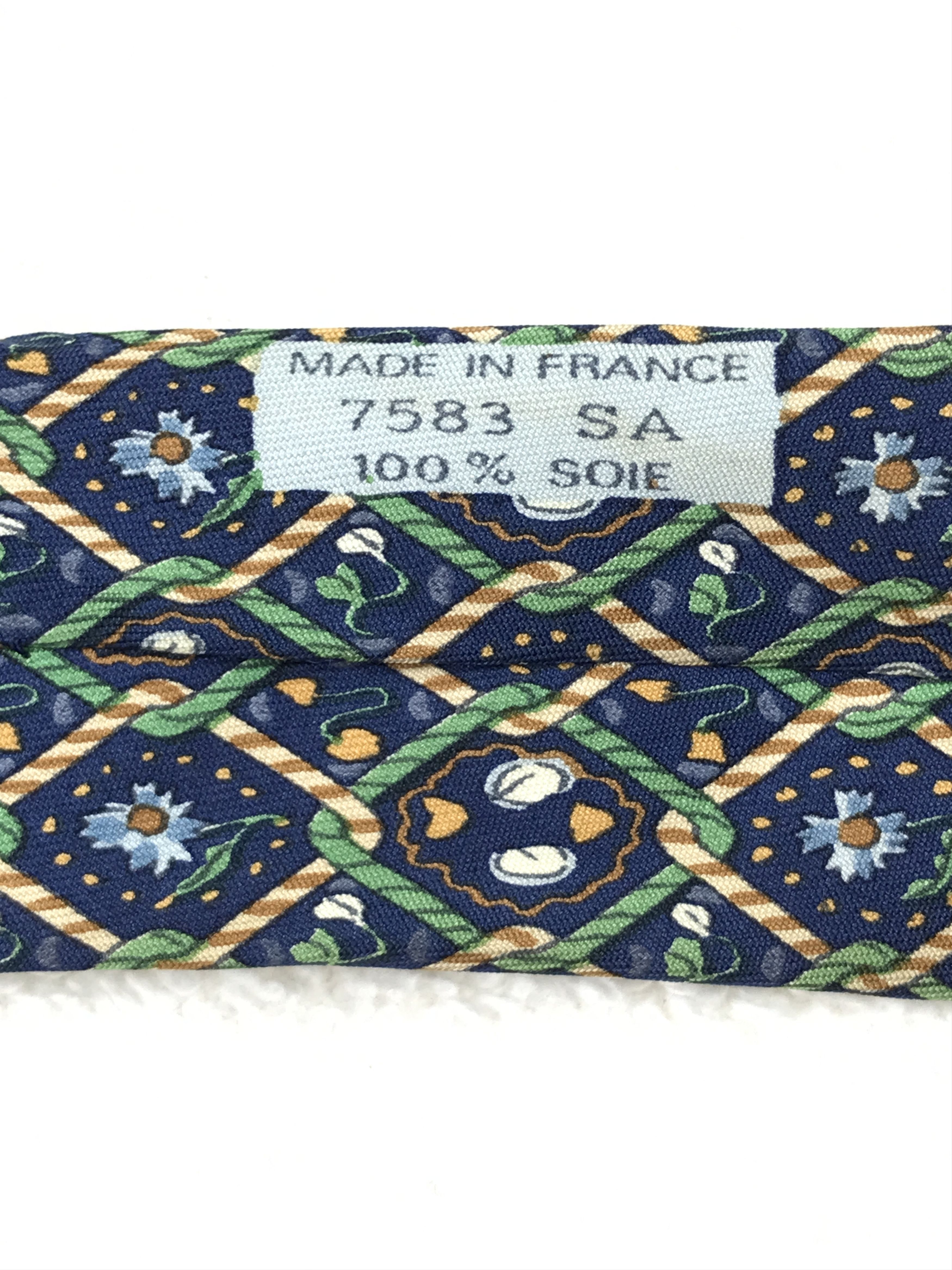 Designer × Hermes Vintage Hermes Silk Necktie Size ONE SIZE - 6 Thumbnail