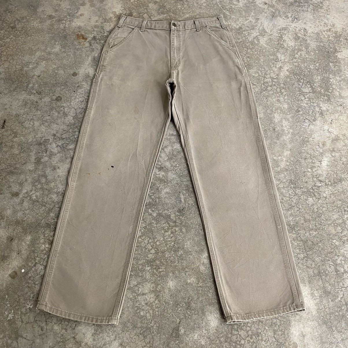 Carhartt Vintage Carhartt Desert Grey Carpenter Work Pants Size US 34 / EU 50 - 1 Thumbnail