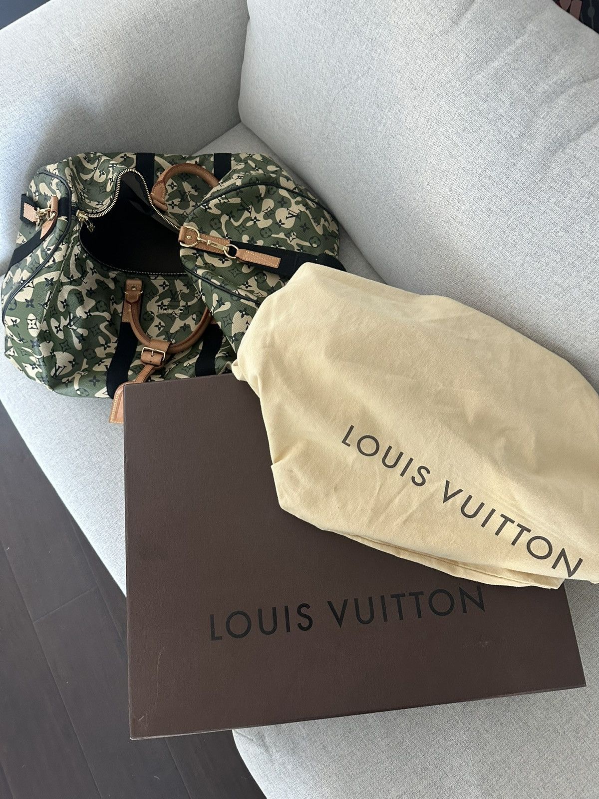 Louis Vuitton × Takashi Murakami Louis Vuitton x Murakami Monogramouflage Duffle Keepall 55 Size ONE SIZE - 13 Thumbnail