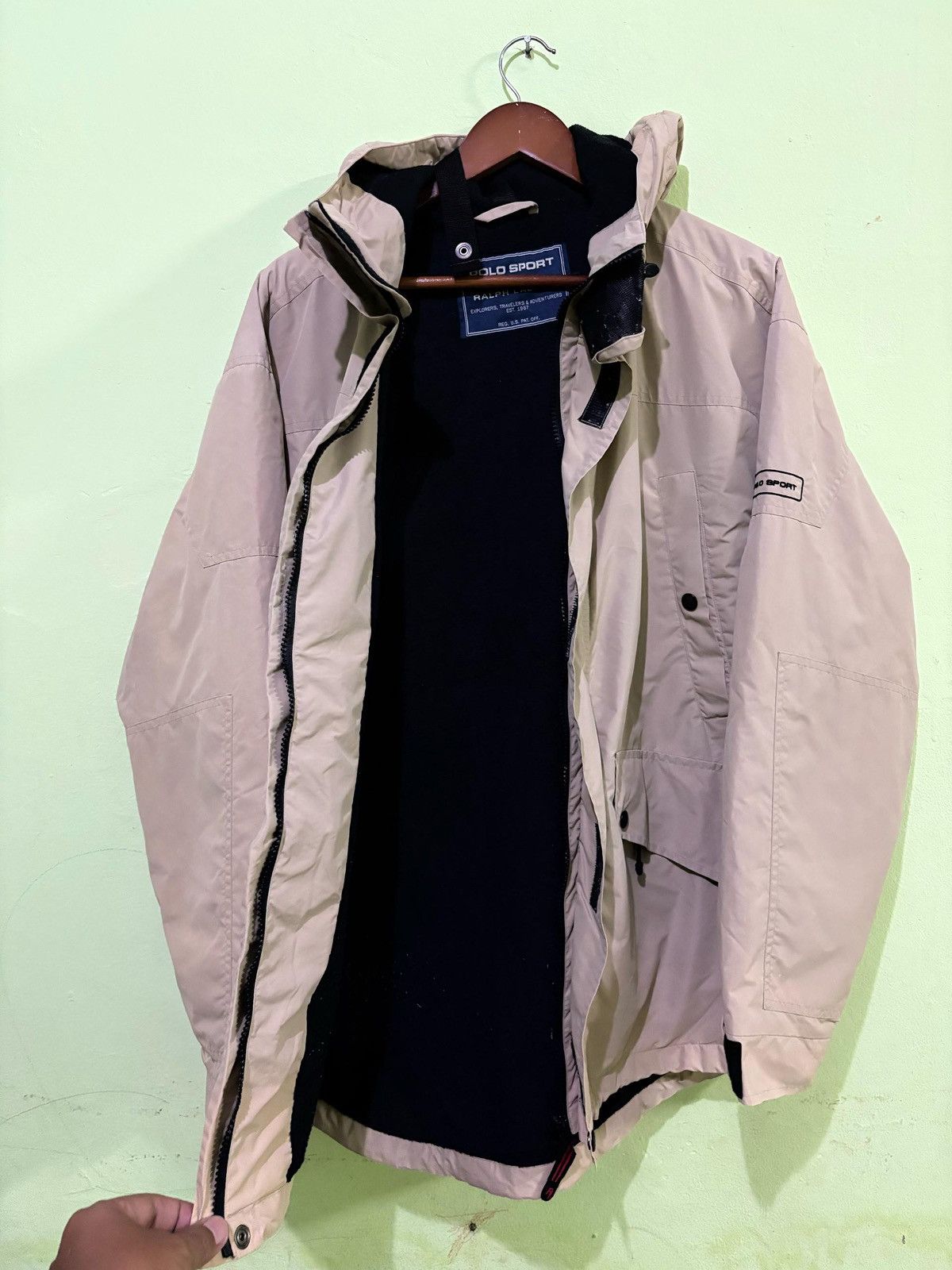 Polo Ralph Lauren × Vintage Vintage Polo Sport Ralph Lauren Light Jacket With Hooded Size US L / EU 52-54 / 3 - 4 Thumbnail