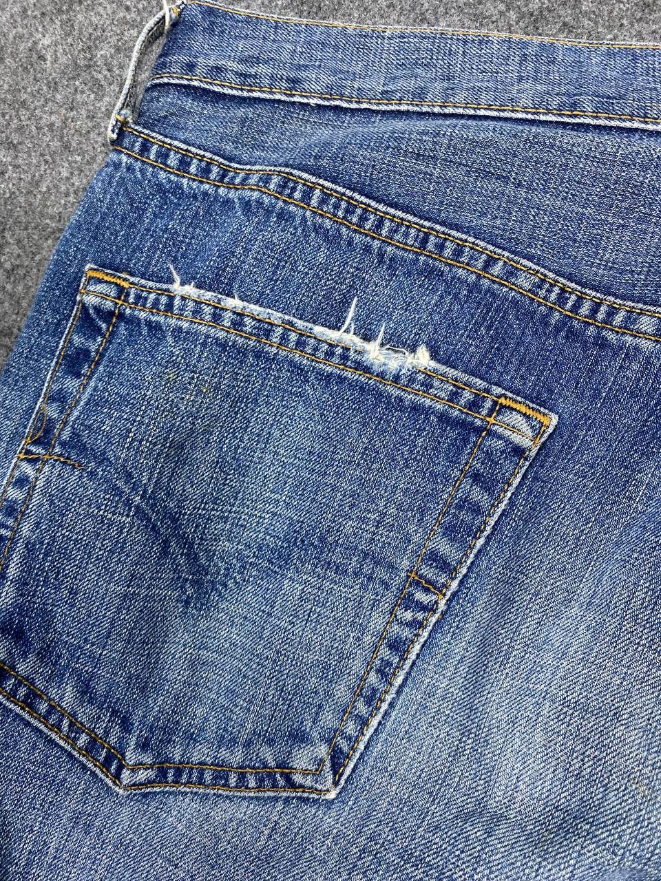 Levi's vintage levis 501 distressed denim very nice design Size US 35 - 6 Thumbnail