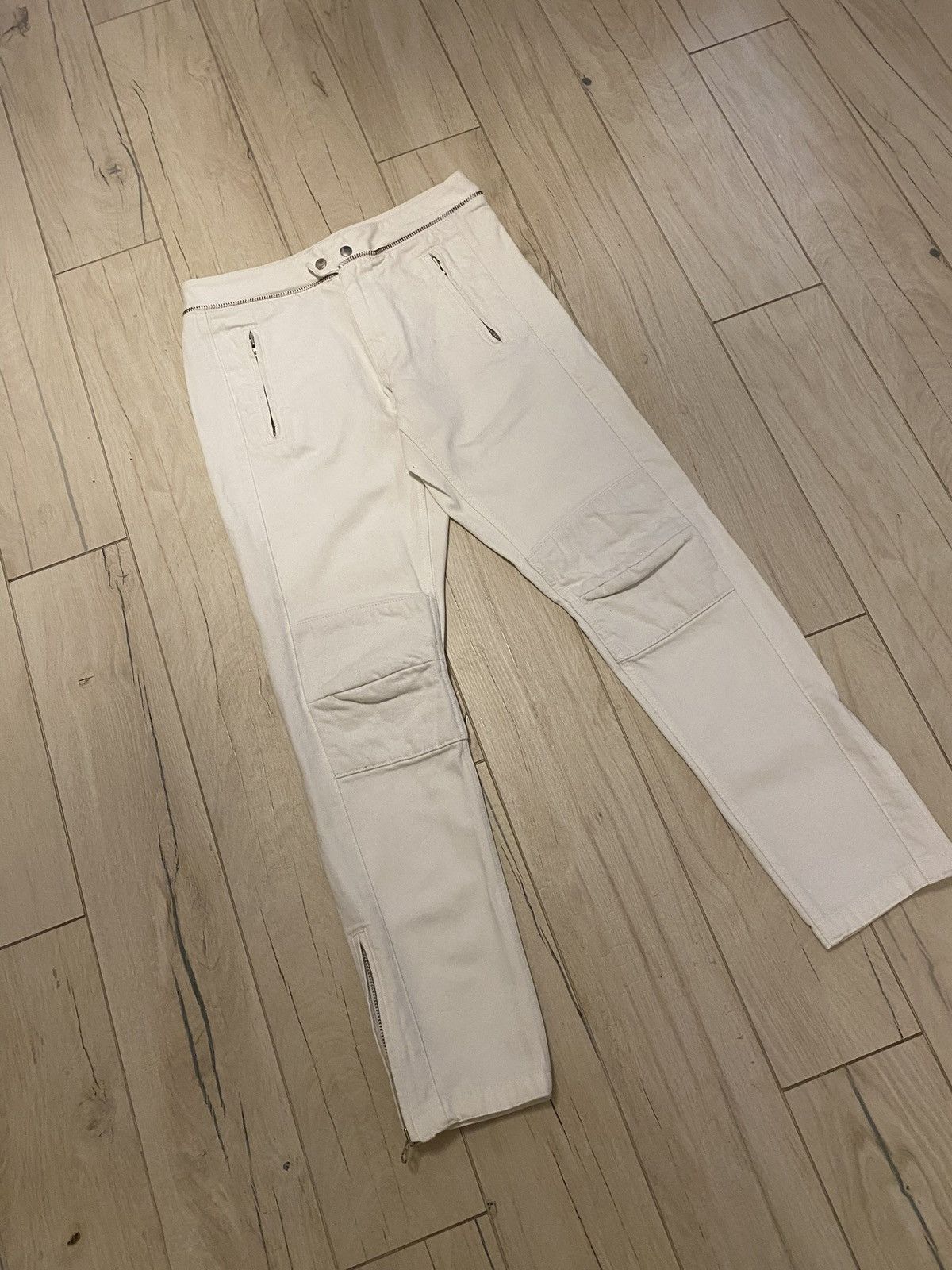 Isabel Marant FW13 Isabel Marant X H&M Biker White Denim Pants Size US 32 / EU 48 - 6 Thumbnail