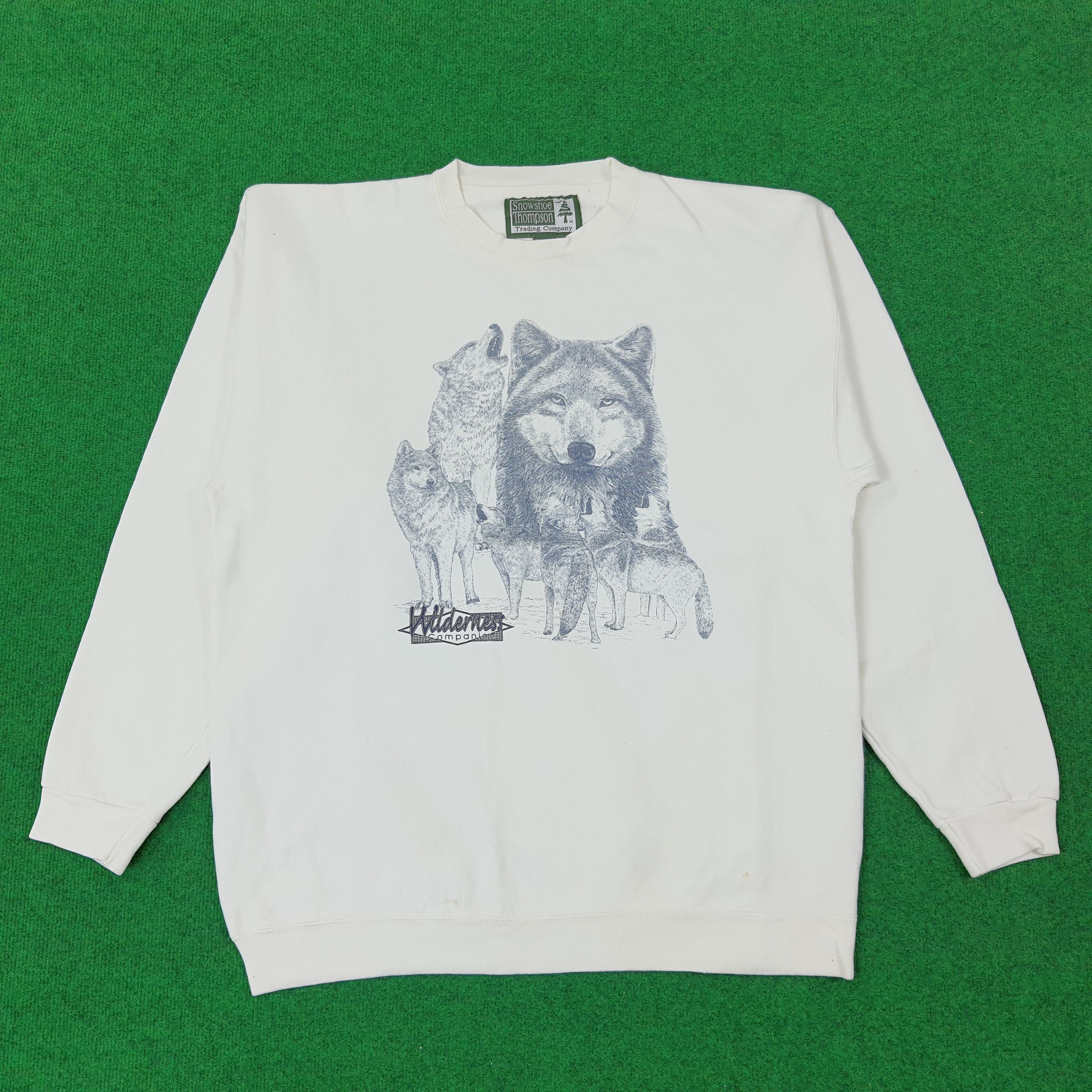 Vintage Snow Wolf Wilderness Companion Art Sweatshirt C221N4