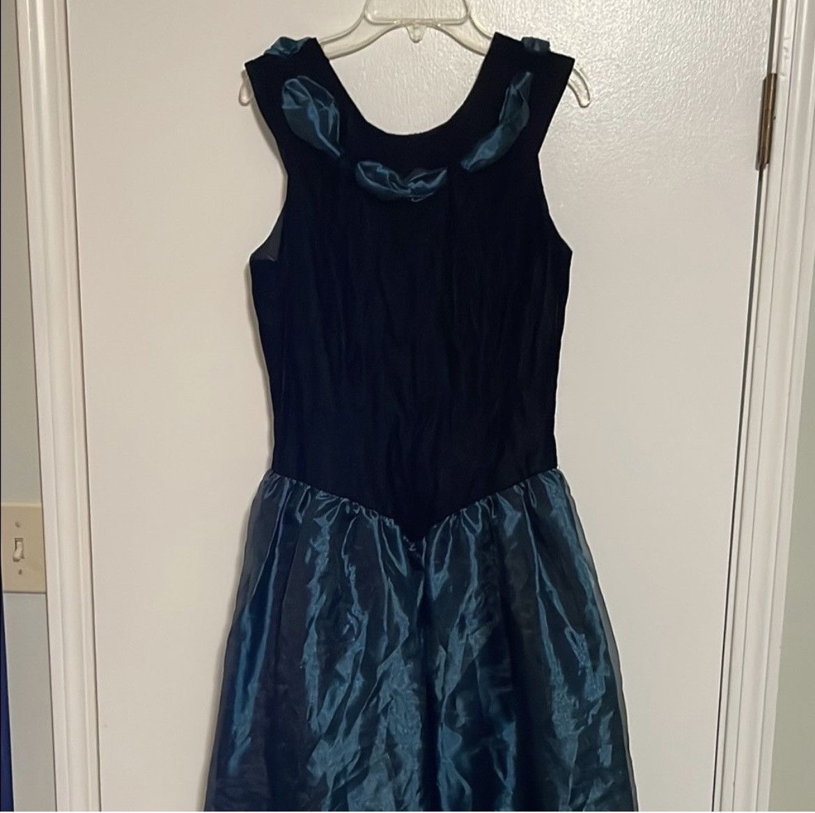 Other Roberta Black and Teal Maxi Dress Size M / US 6-8 / IT 42-44 - 1 Thumbnail