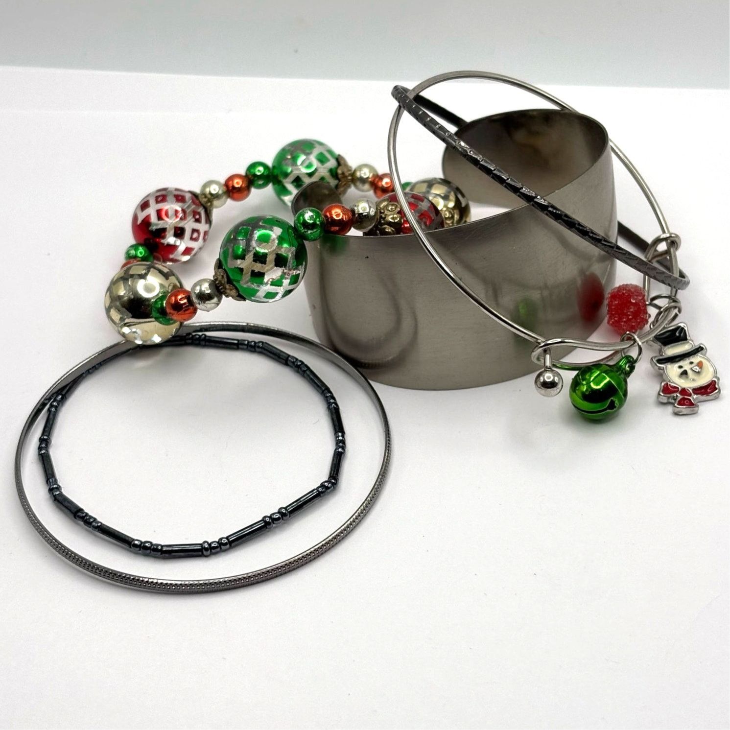 Other Silver & Red Christmas Bracelet Bundle Size ONE SIZE - 3 Thumbnail