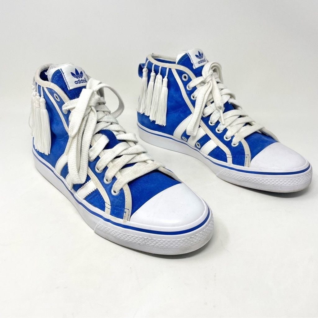Adidas adidas Nizza Hi “Tassels” by Jeremy Scott Blue Suede US 9.5 Size US 9.5 / EU 42-43 - 4 Thumbnail