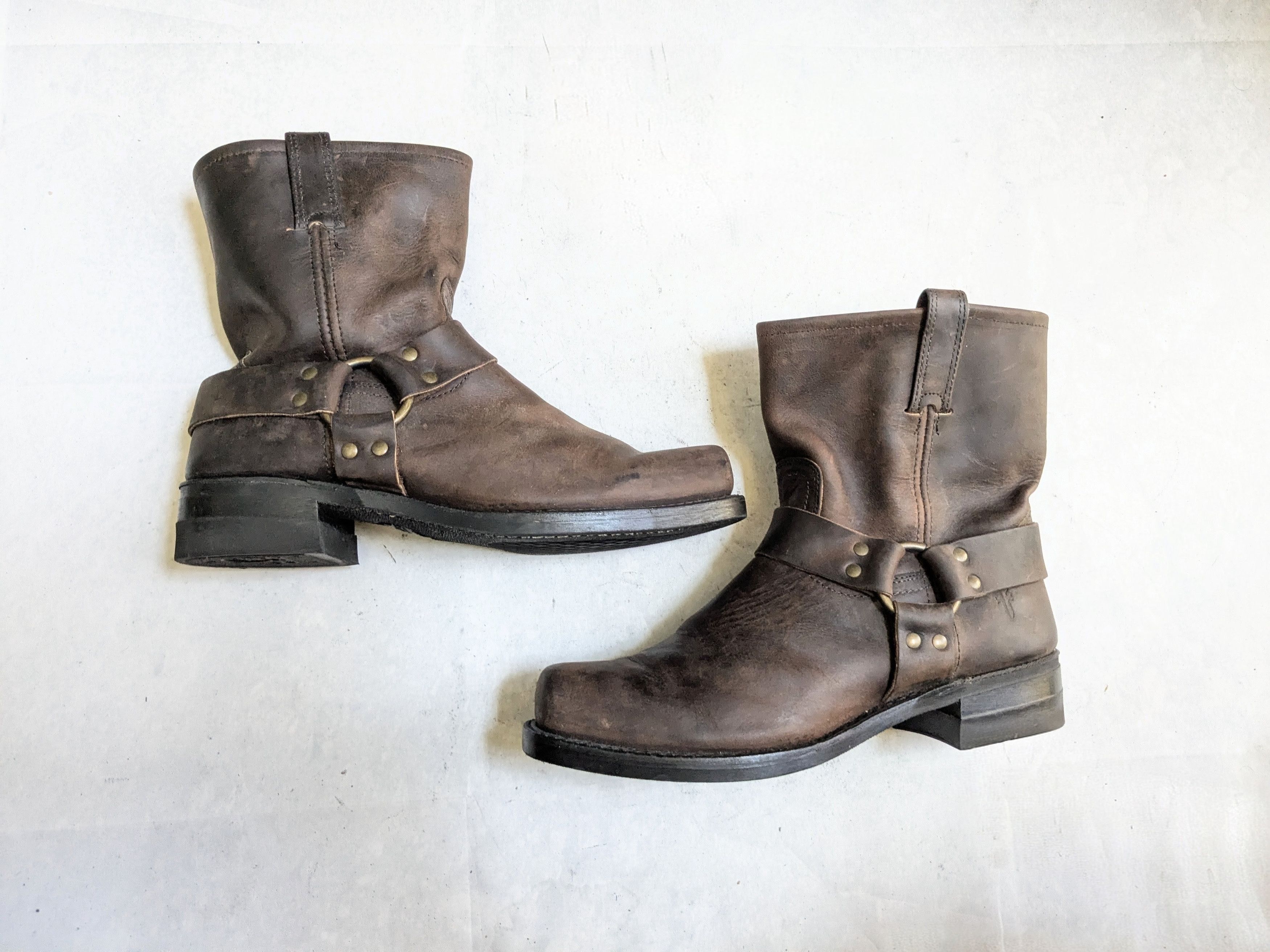 Frye Frye Harness Boots Brown Leather 11 M Buckle Strap Size US 11 / EU 44 - 1 Thumbnail