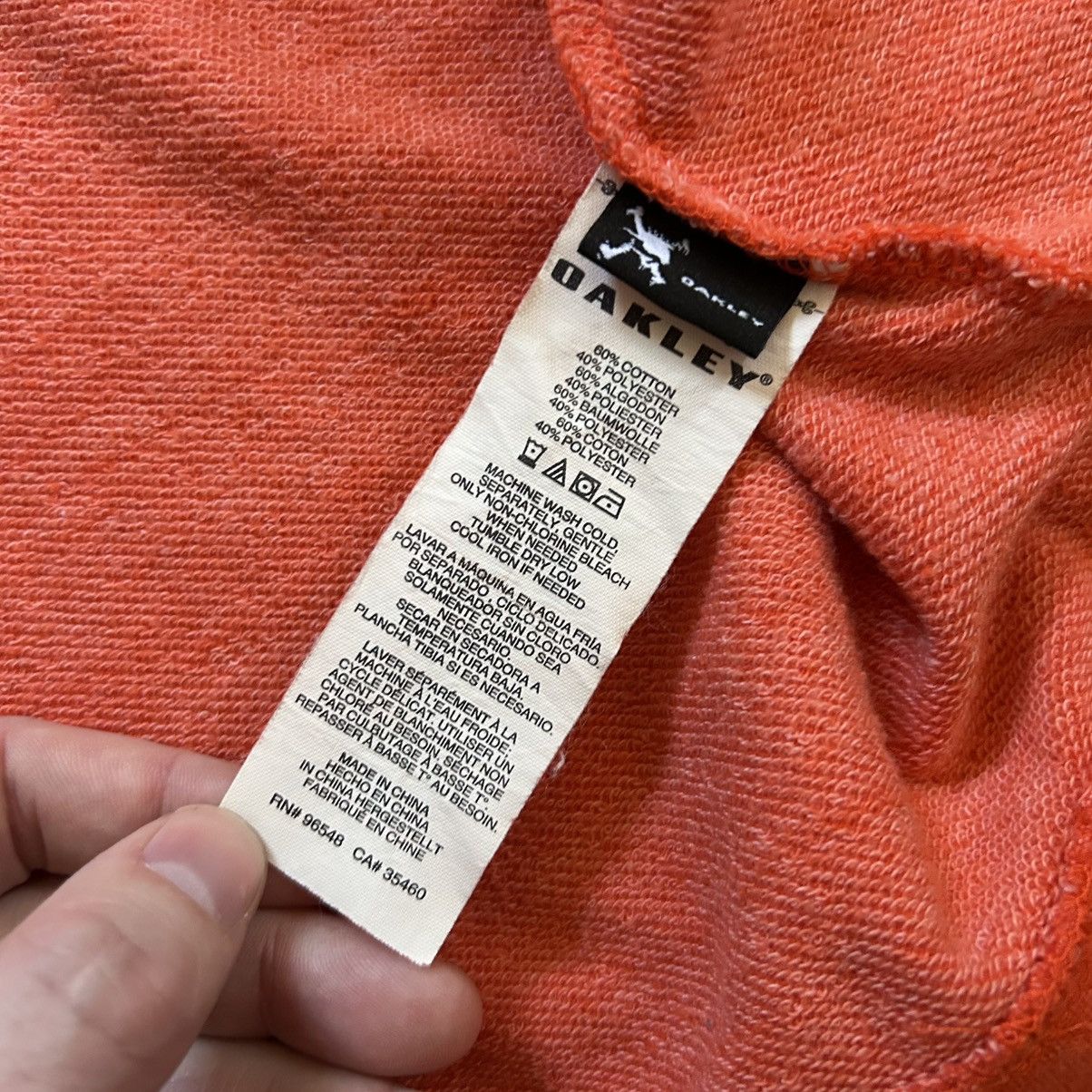 Oakley 2015 BURNT ORANGE HEATHER OAKLEY SQUARE LOGO FULL ZiP HOODiE Size US L / EU 52-54 / 3 - 6 Thumbnail