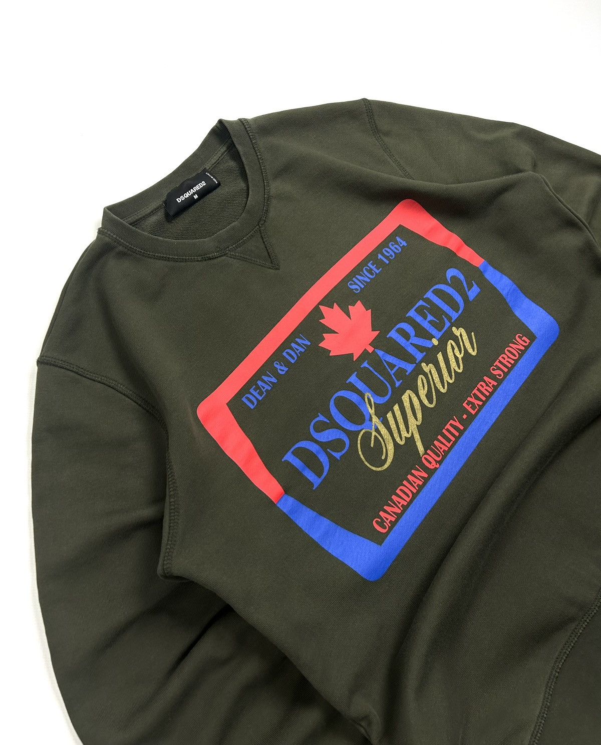 Dsquared2 Luxury Dsquared2 Superior Graphic Sweatshirt Green Vintage Size US M / EU 48-50 / 2 - 4 Thumbnail