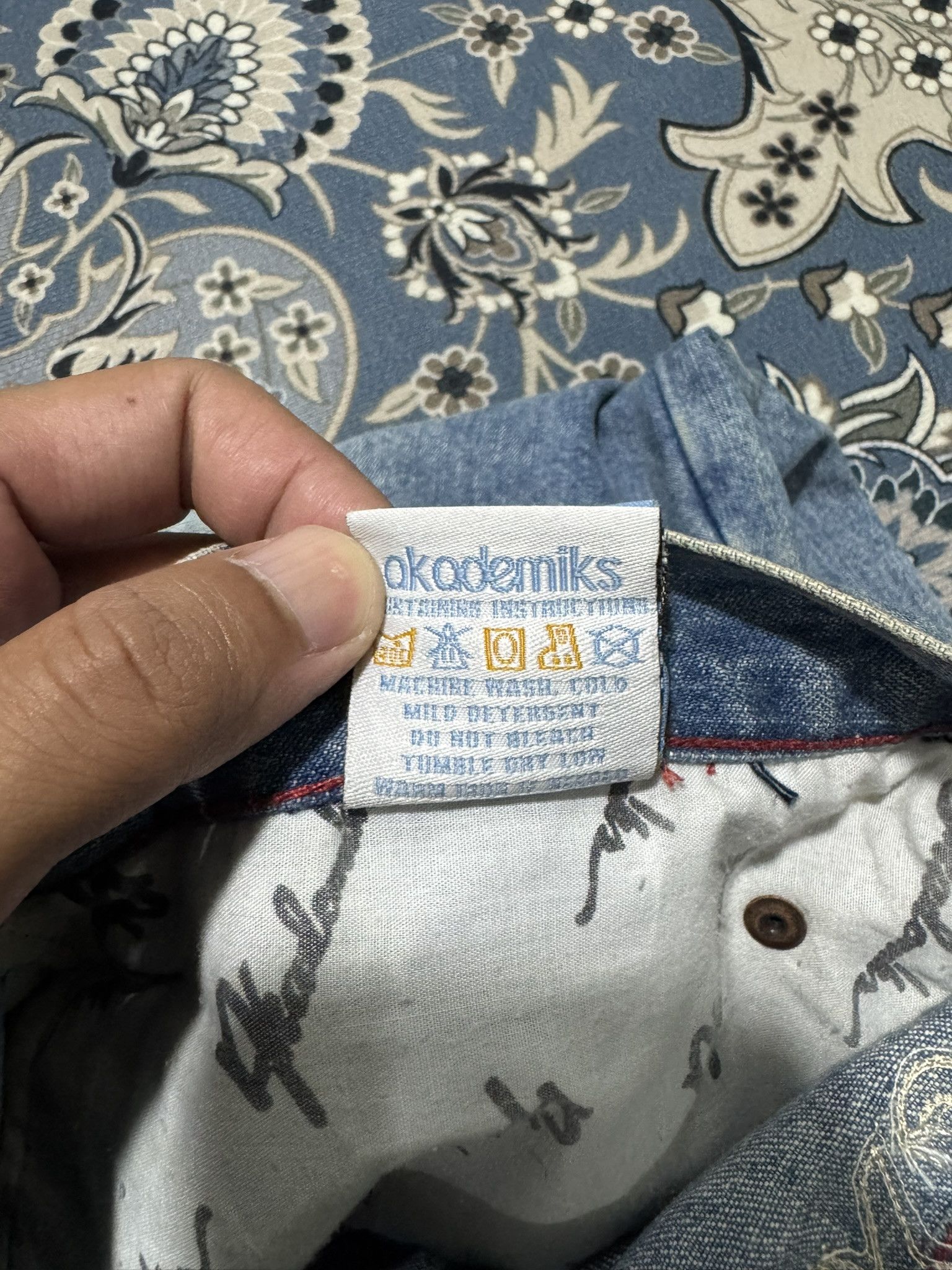 Akademiks × Menace Vintage Akademiks Patchwork Distressed Denim Baggy Loose Fit Size US 36 / EU 52 - 12 Thumbnail