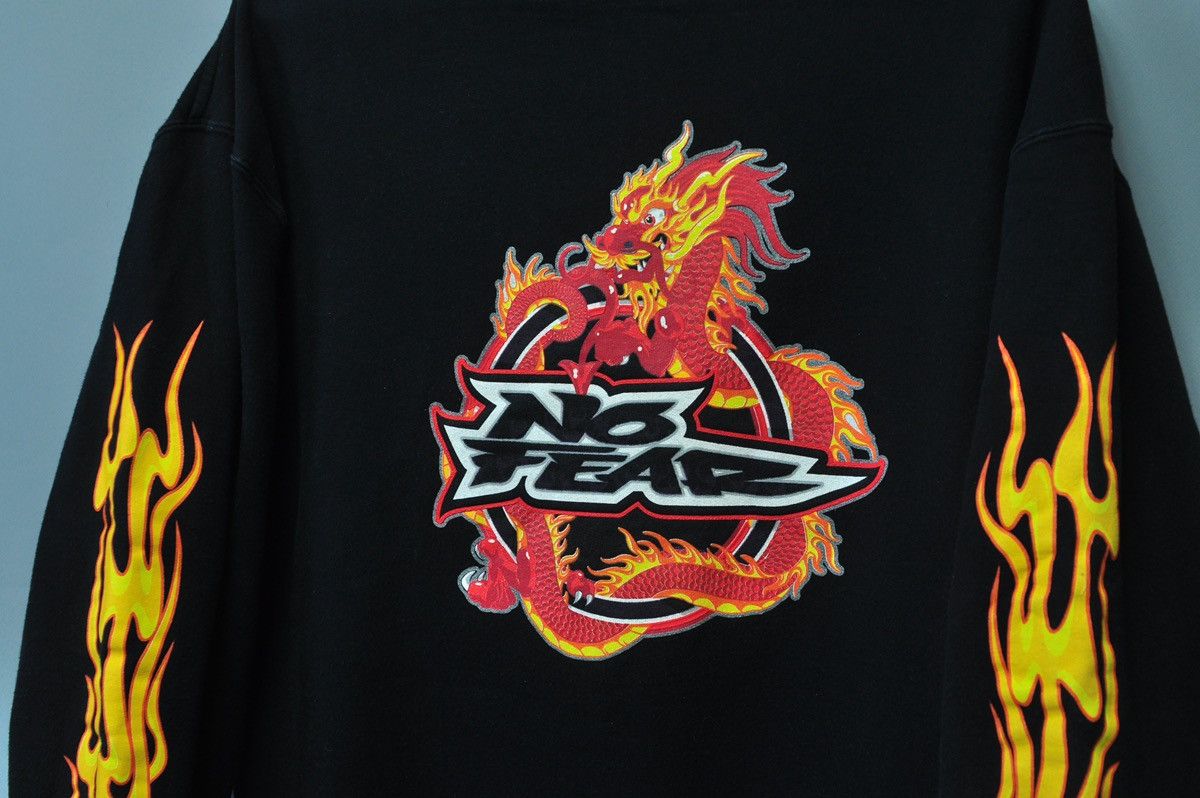 Japanese Brand × No Fear × Vintage Vintage No Fear Crewneck Sweatshirt 2000s “year of dragon” Size US L / EU 52-54 / 3 - 12 Thumbnail
