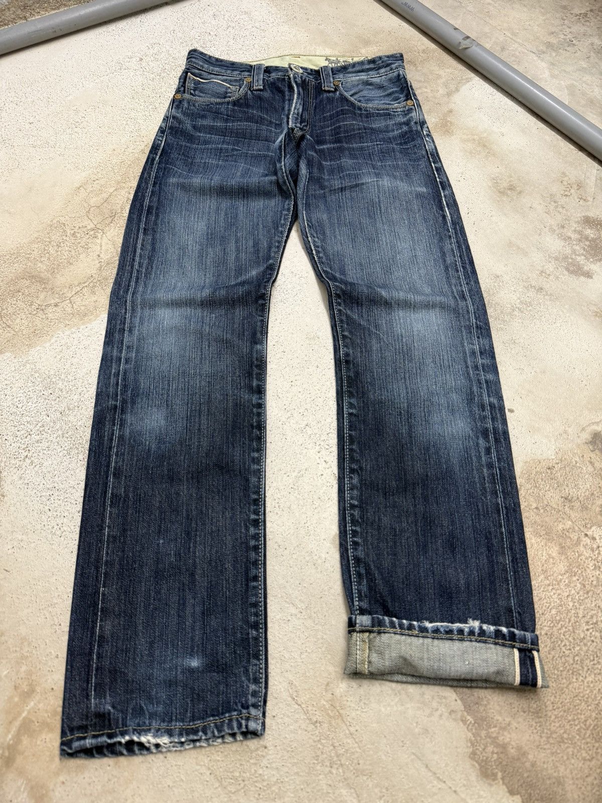 Levi's Levis 505 Selvedge Slim Straight Distressed Denim Pants Size US 28 / EU 44 - 1 Thumbnail