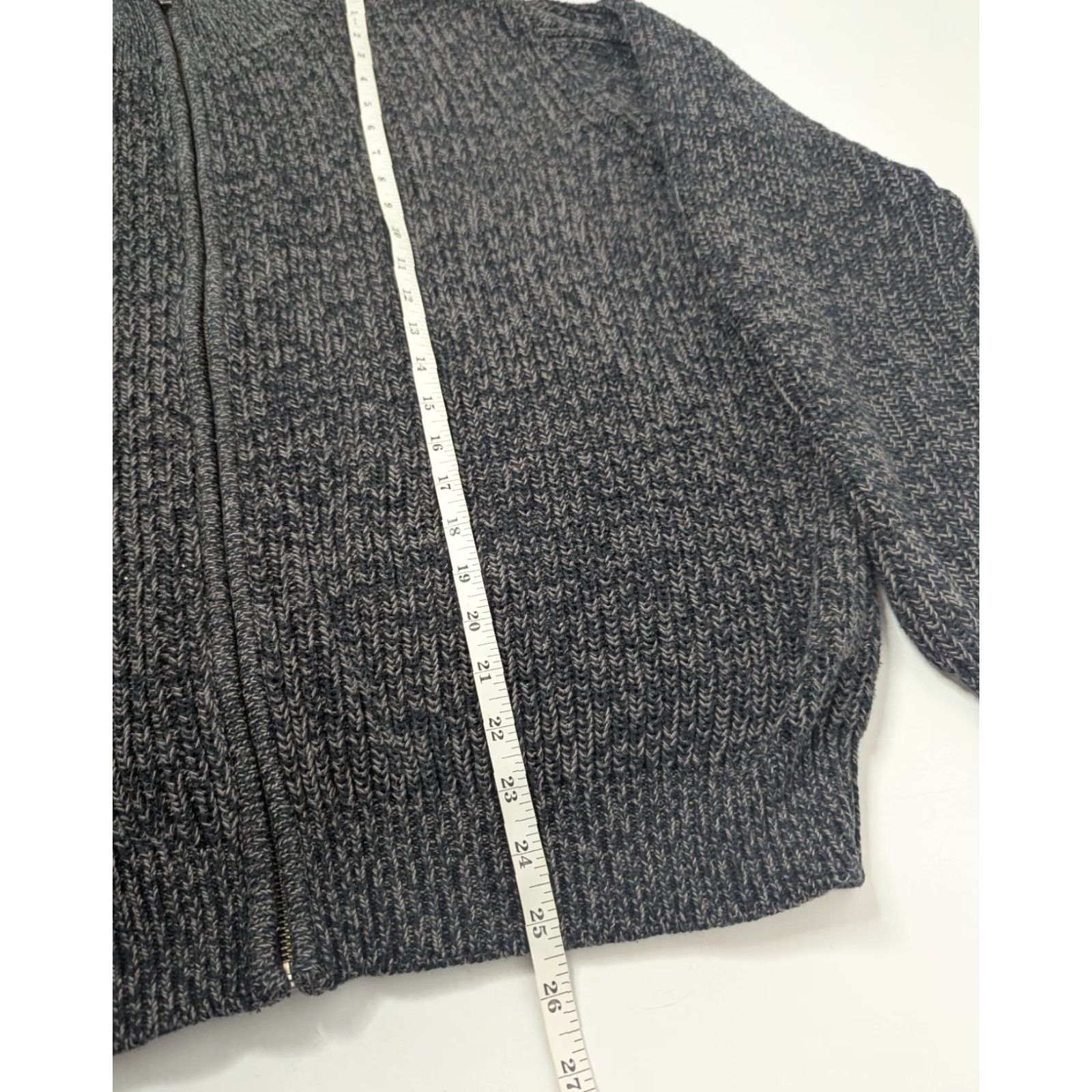 Vintage VINTAGE LL Bean Full Zip Sweater Mens Large Cotton Knit Ribbed Grey Cardigan 0 YR26 Size US L / EU 52-54 / 3 - 5 Thumbnail