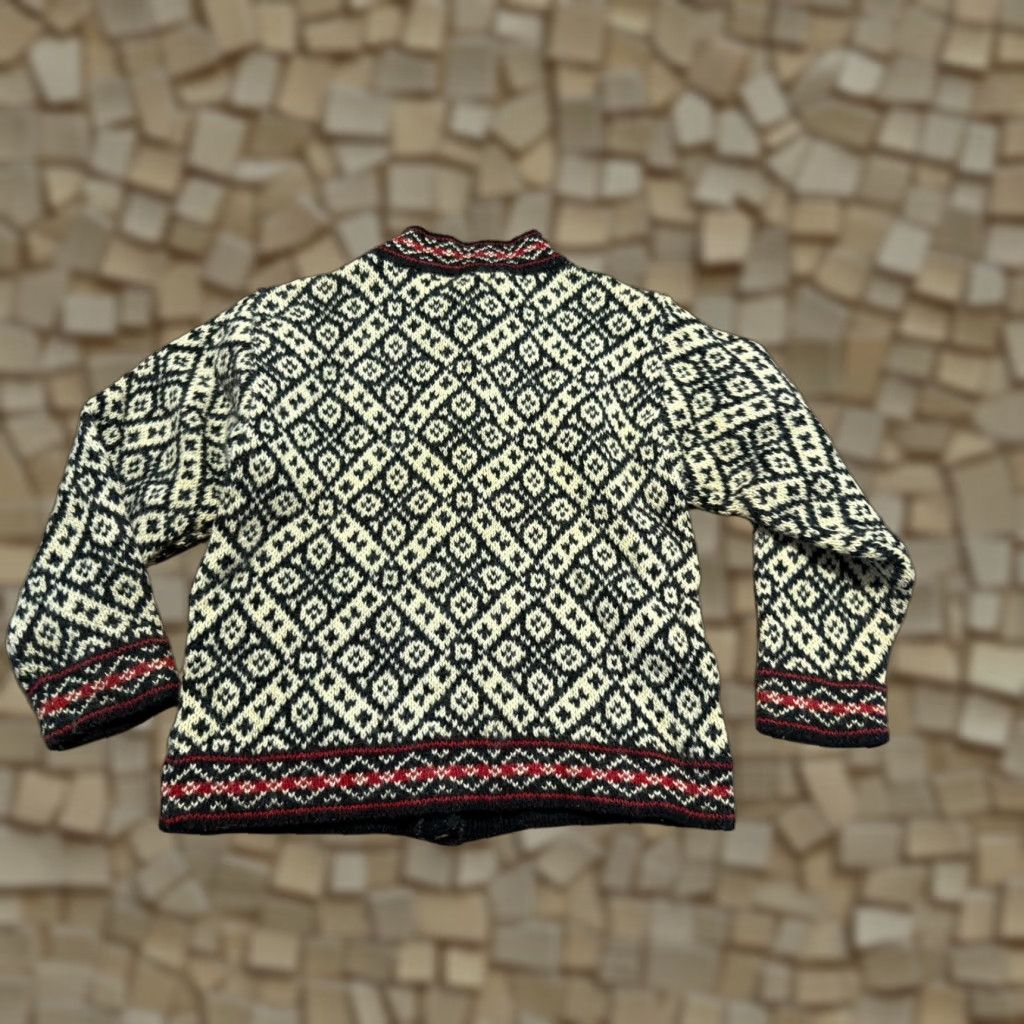 Vintage VINTAGE L.L.Bean Sweater Shirt Women Large Black Brown Long Sleeve Button Up Fair Isle Size L / US 10 / IT 46 - 1 Thumbnail