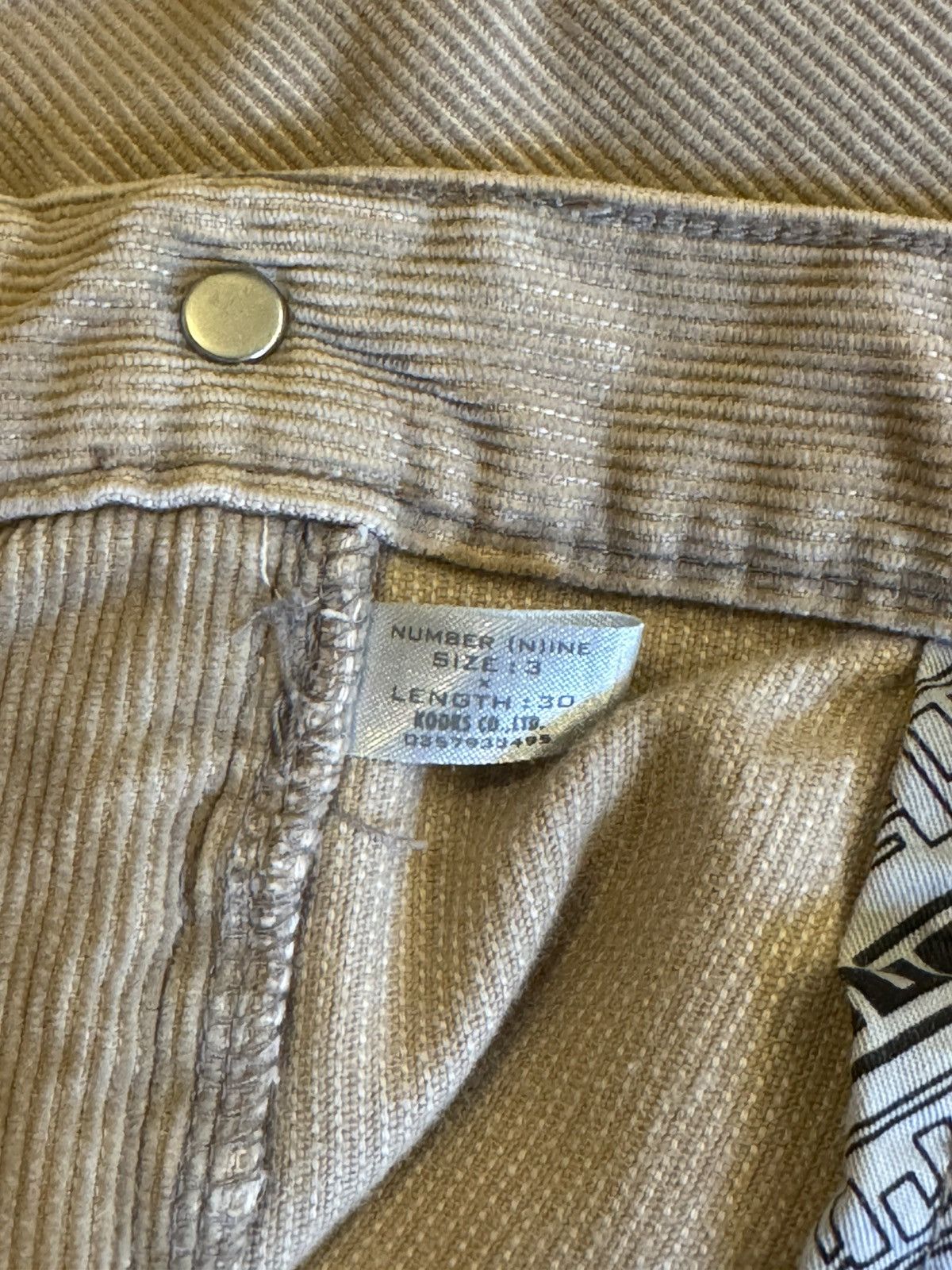 Number (N)ine 02AW Number (N)ine Corduroy pants Size US 28 / EU 44 - 5 Thumbnail