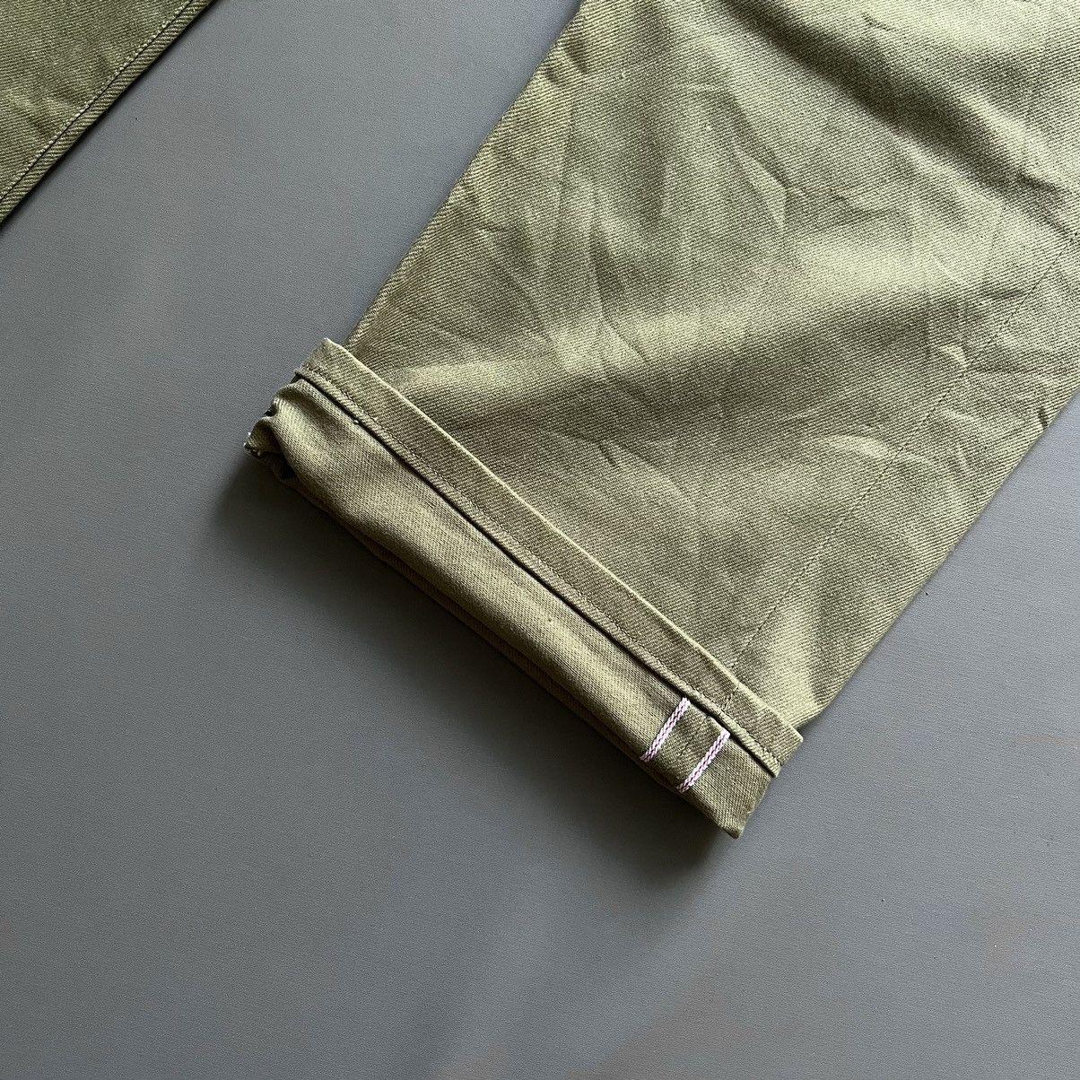 If Six Was Nine × Vintage Vintage Magasin Green Selvadge Y2K Baggy Pants Size US 32 / EU 48 - 2 Thumbnail