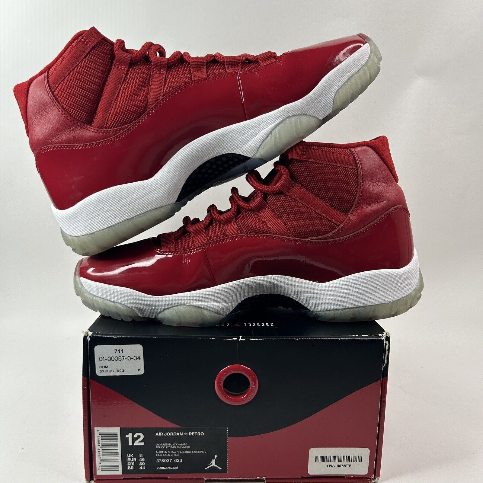 Jordan Brand Nike Air Jordan 11 Retro “Win Like 96/Gym Red” 2024 Size US 12 / EU 45 - 3 Thumbnail