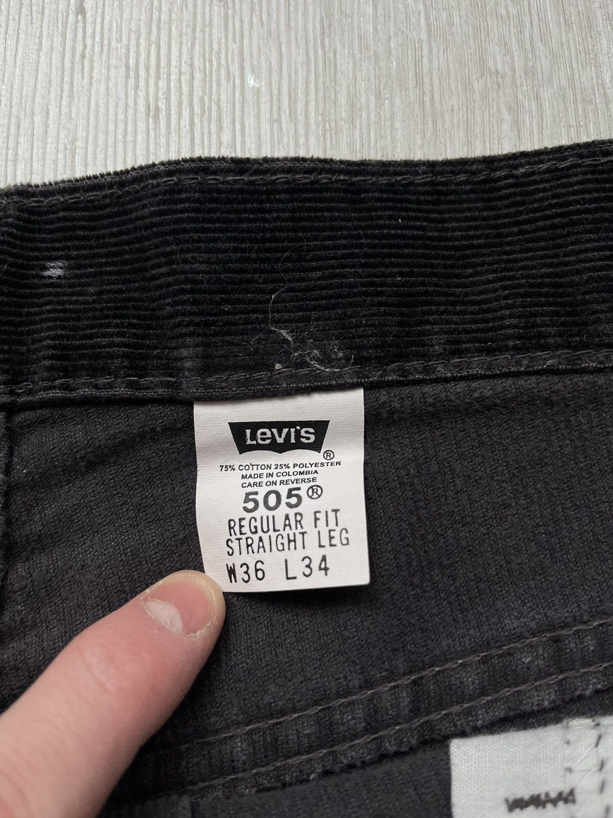 Levi's × Vintage Vintage 90s Levis 505 Corduroy Regular Straight 36x34 Pants Size US 34 / EU 50 - 10 Thumbnail