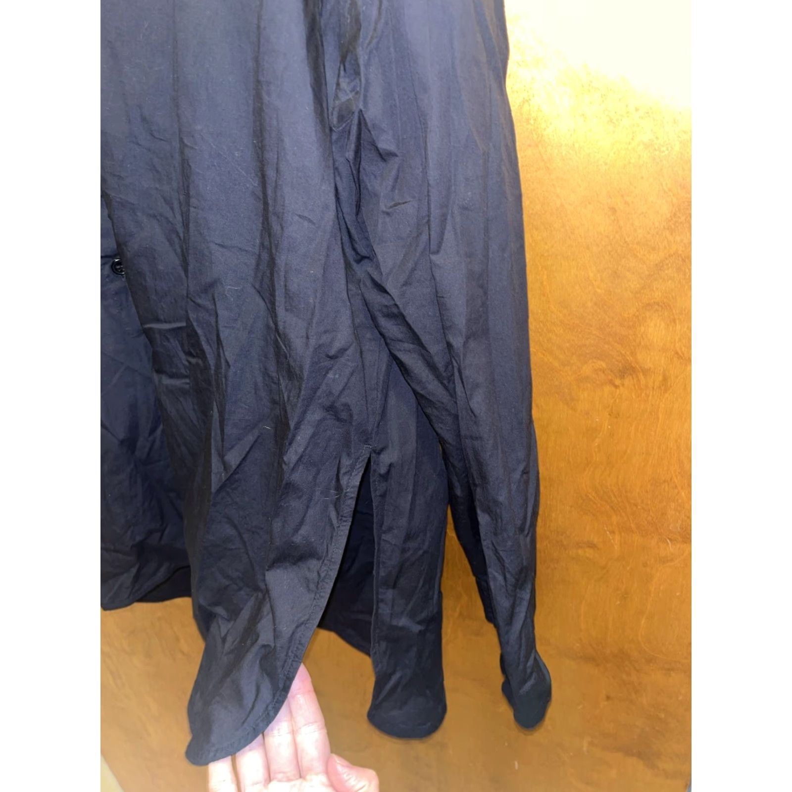 Cos COS Black Oversized V-Neck Blouse XS - Long Sleeve, Button Down, Relaxed Fit, Designer Style, Womens Size XS / US 0-2 / IT 36-38 - 2 Thumbnail
