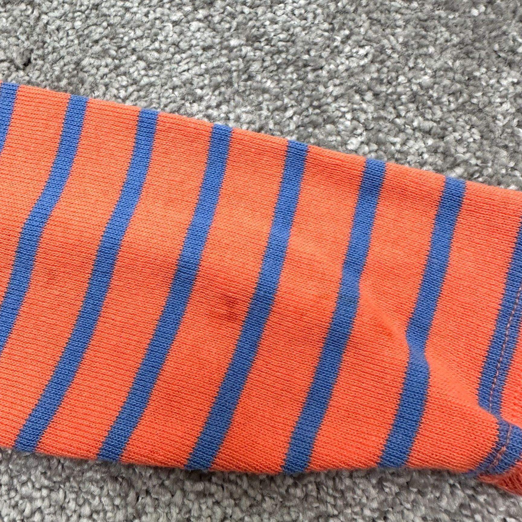 Vintage L.L. Bean Women's Cotton Striped 1/4 Zip Top, Small, Blue Orange, Long Sleeve, Casual, Lightweight Size S / US 4 / IT 40 - 5 Thumbnail