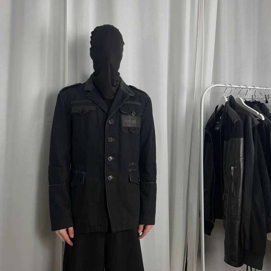 Dirk Bikkembergs Dirk Bikkembergs Leather Applicated Military Blazer Size US M / EU 48-50 / 2 - 2 Thumbnail