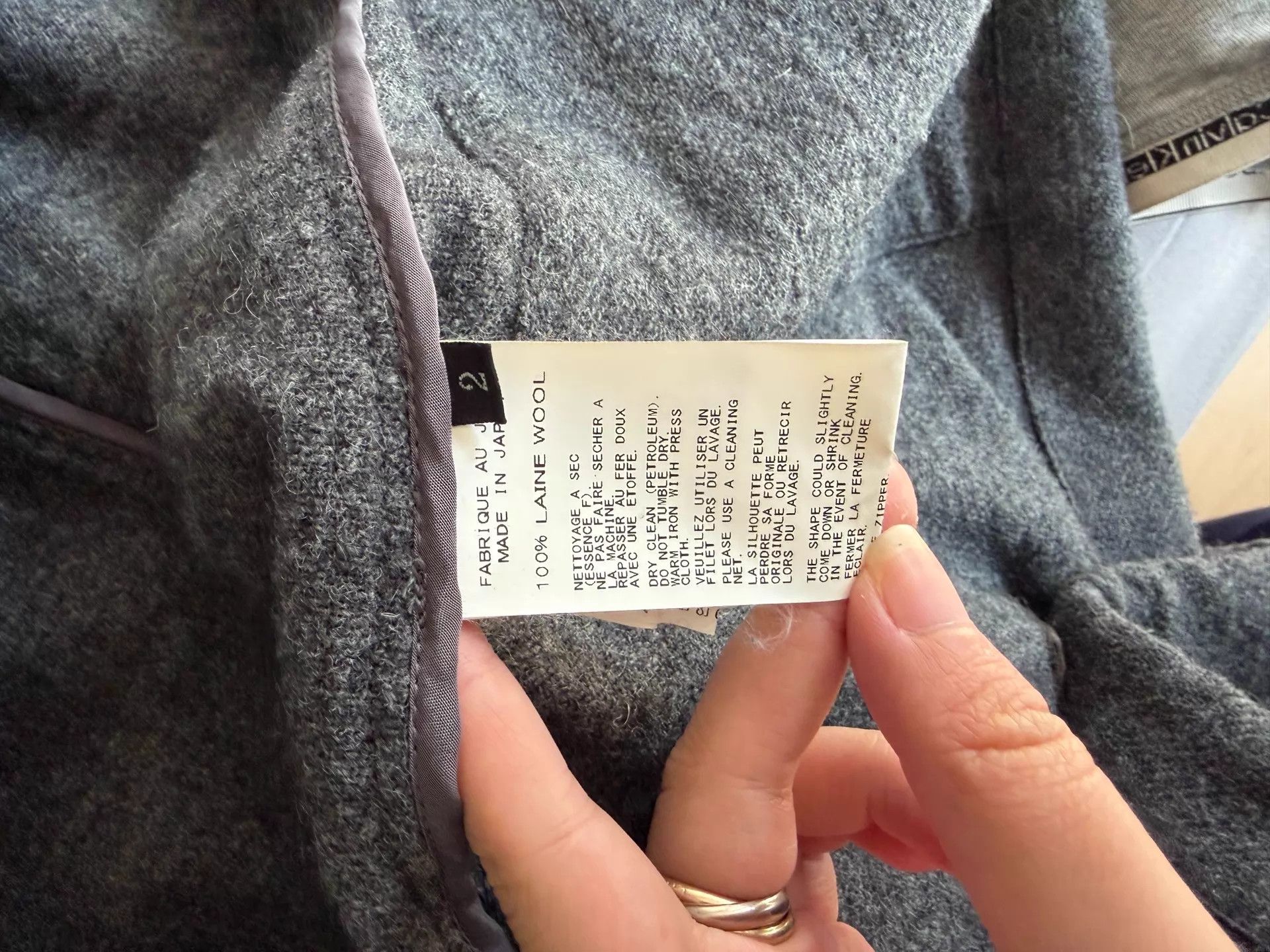 Yohji Yamamoto Yohji Yamamoto Yohji Reg Gray Wool Hooded Sz 2 Unisex Size US M / EU 48-50 / 2 - 5 Thumbnail