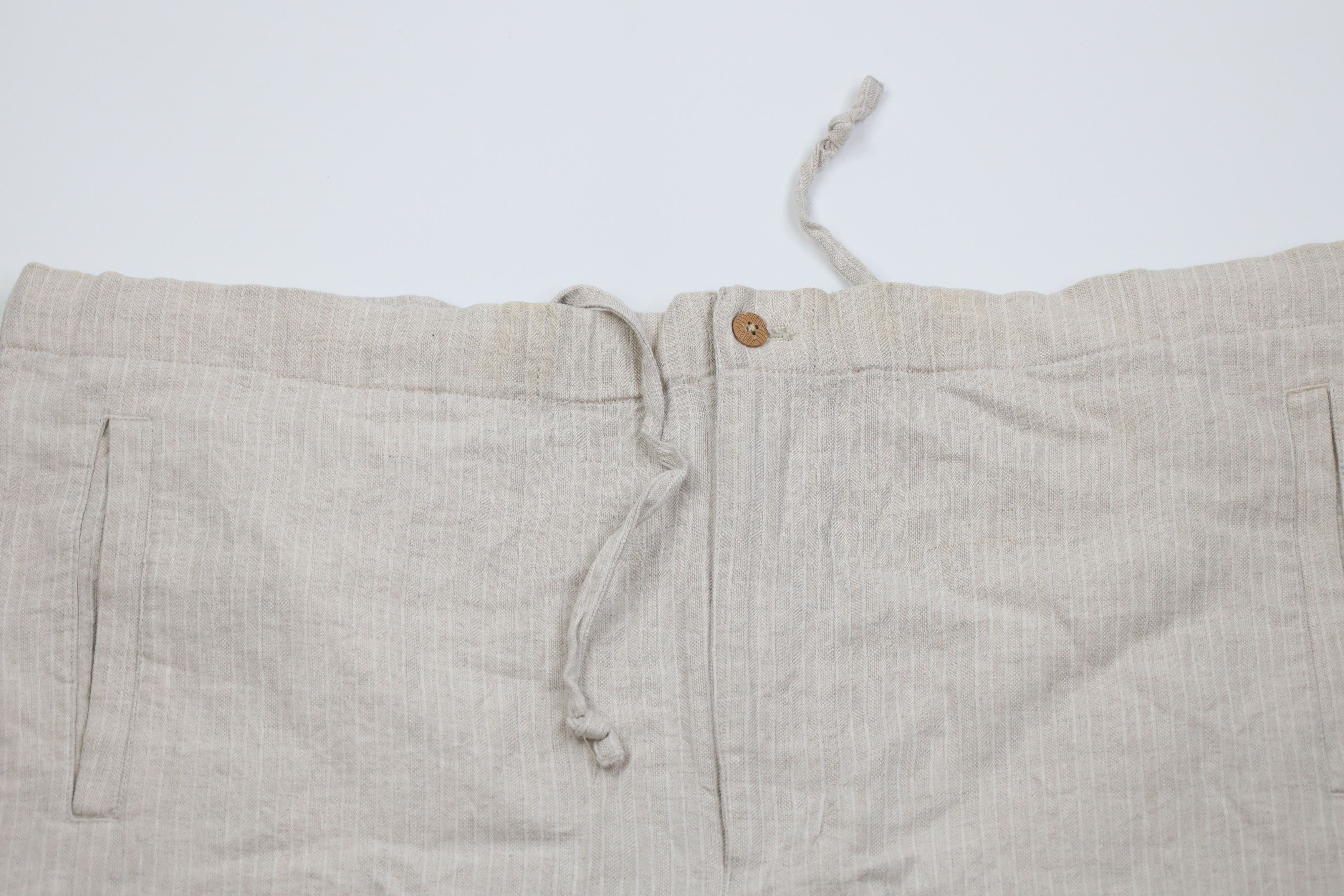 Vintage Vintage 90s Y2K Streetwear Knit Wide Leg Chino Pants Beige Size US 38 / EU 54 - 2 Thumbnail