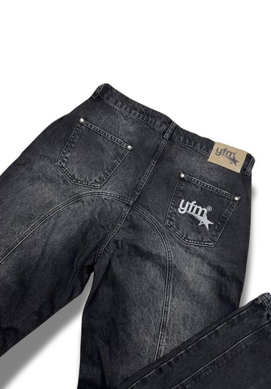 Designer YFM Denim Jeans Black Size US 32 / EU 48 - 6 Thumbnail