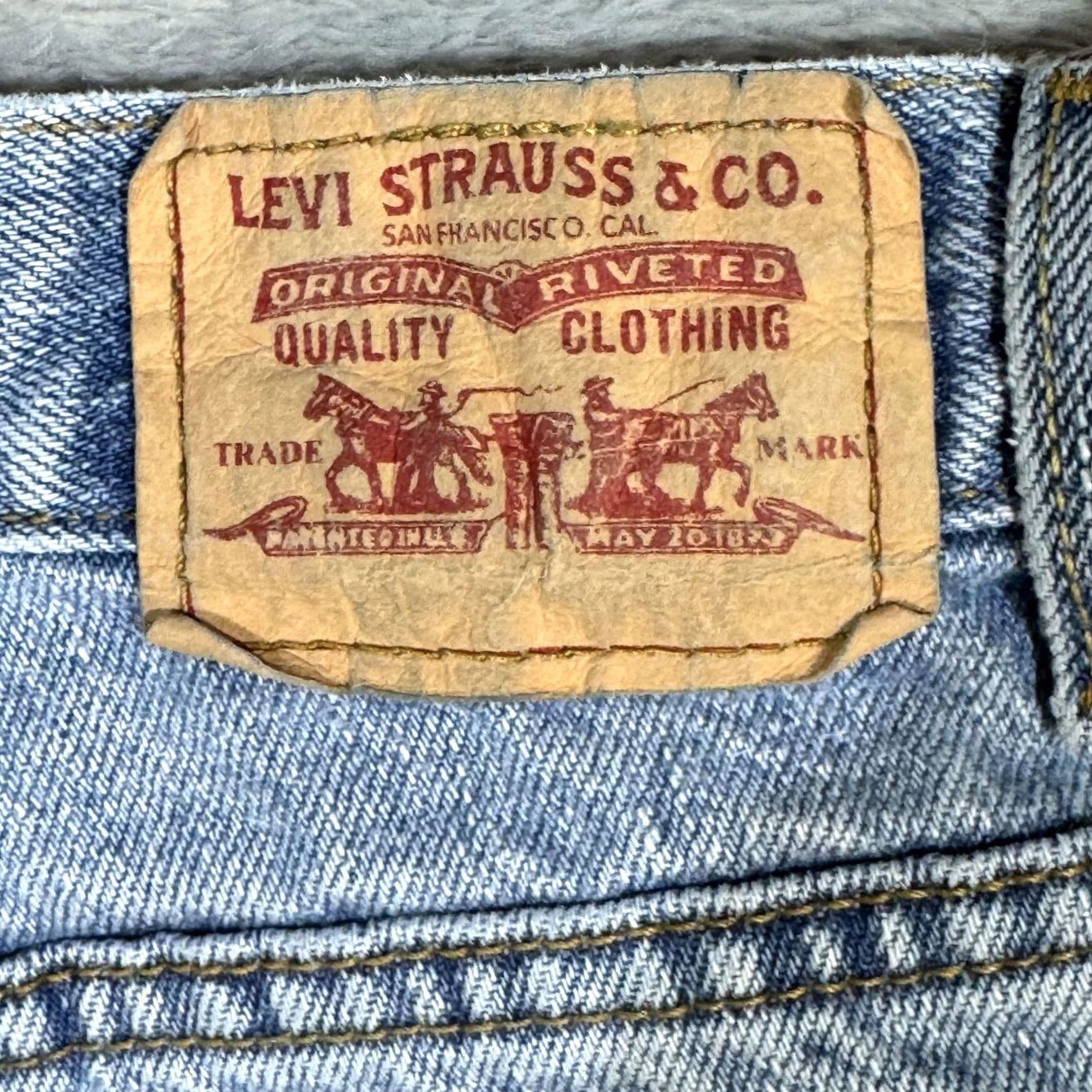 Levi's VINTAGE Levi's 550 Jeans Womens 16 Long Blue Relaxed Tapered Leg Denim 00s Ladies Size 38" / US 16 / IT 52 - 3 Thumbnail