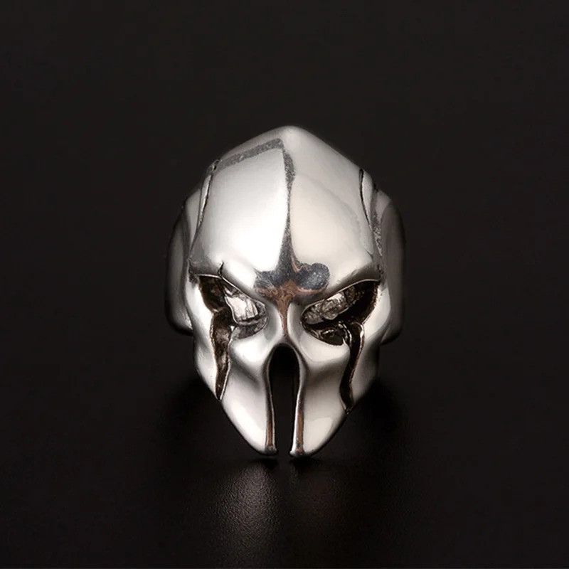 Jewelry x Vintage Mask Large Ring in Silver, Men's