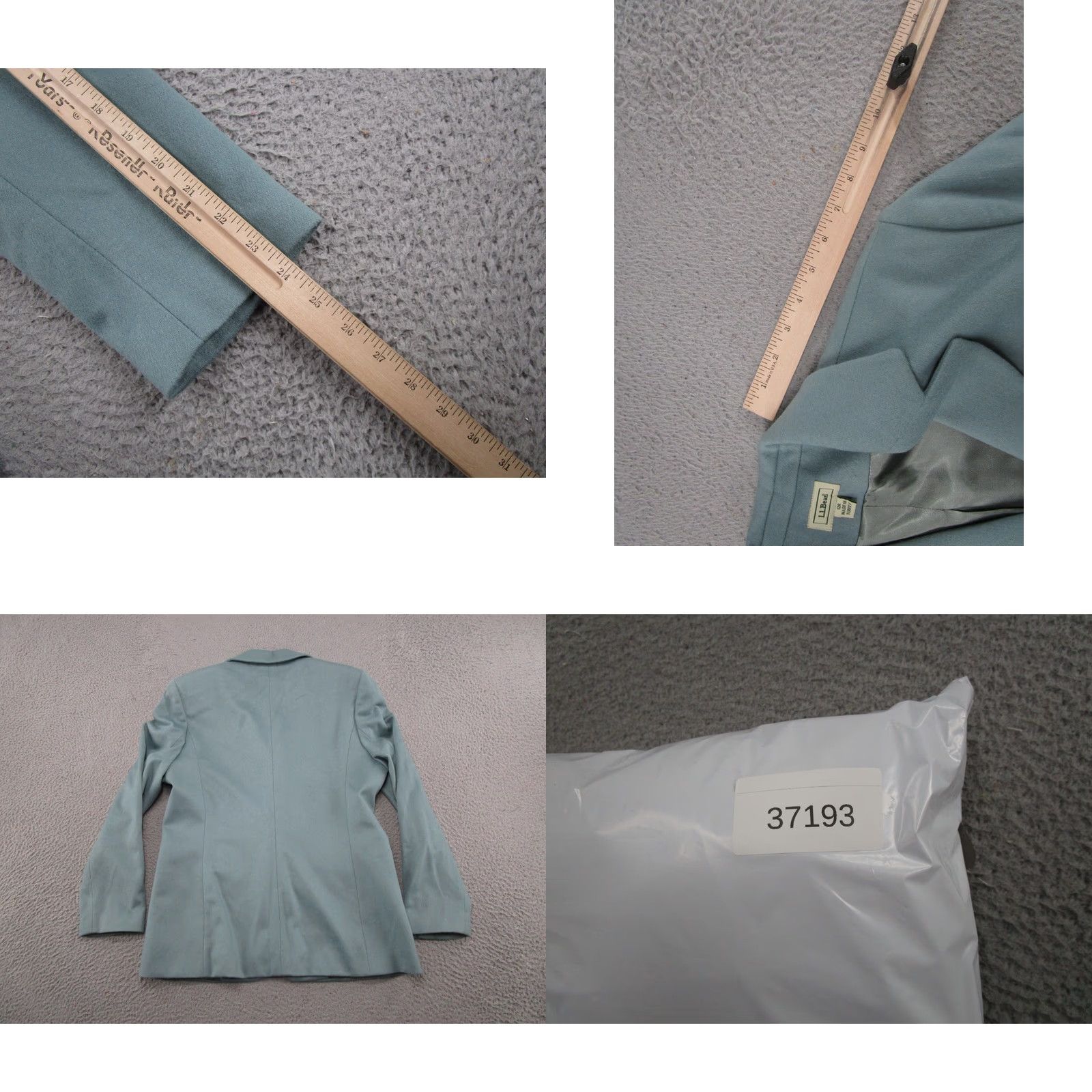 Vintage VINTAGE L.L. Bean Blazer Women 12 Regular Teal Blue Wool Cashmere Button Preppy Jacket Sold by Brand LL Bean Womens Blazer Size XL / US 12-14 / IT 48-50 - 8 Thumbnail
