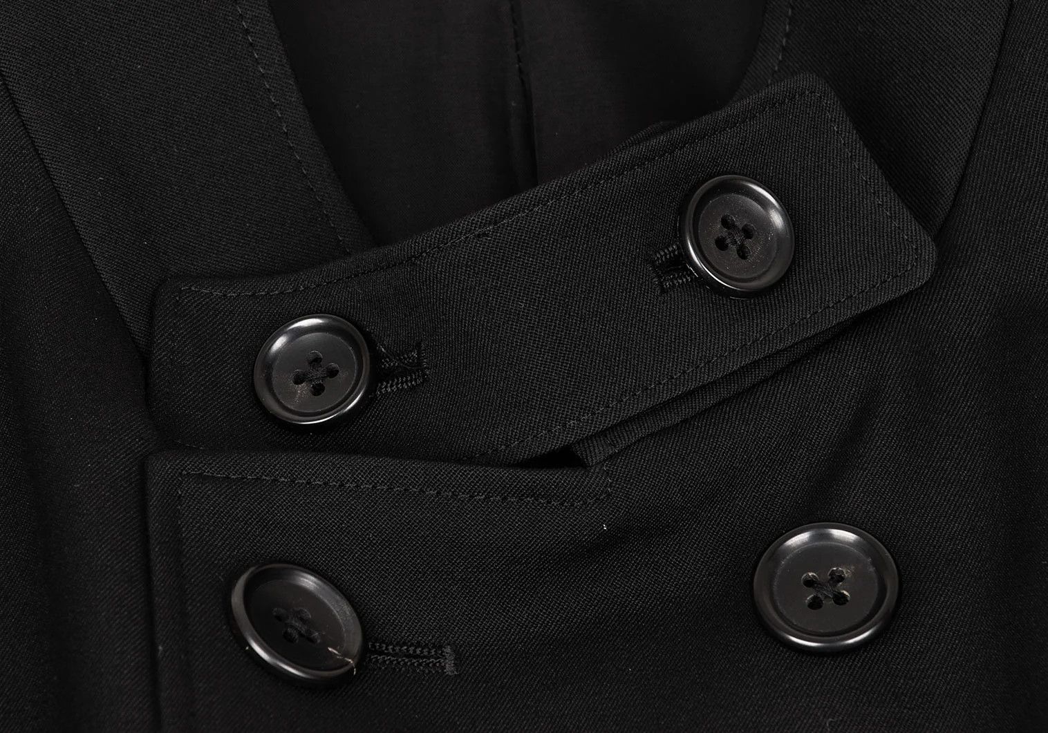 Yohji Yamamoto Yohji Yamamoto Wool Gabardine Long Jacket Black Size US M / EU 48-50 / 2 - 4 Thumbnail