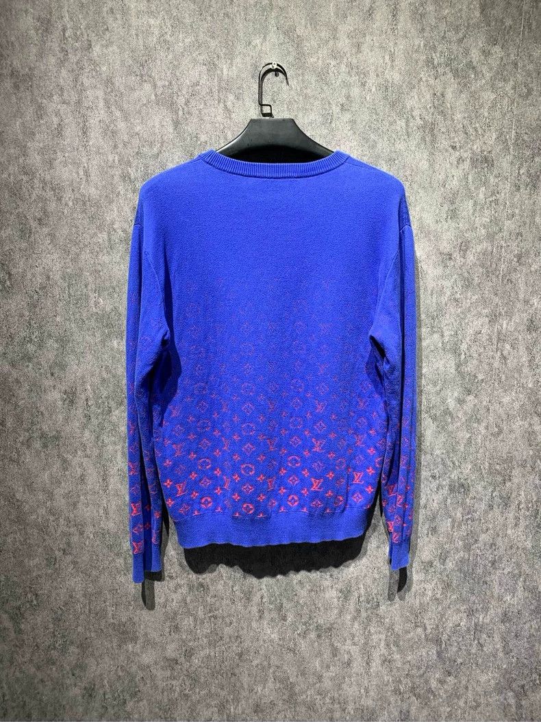 Louis Vuitton Louis Vuitton Red and blue gradient knitted sweater 2501-Ne Size US L / EU 52-54 / 3 - 2 Thumbnail