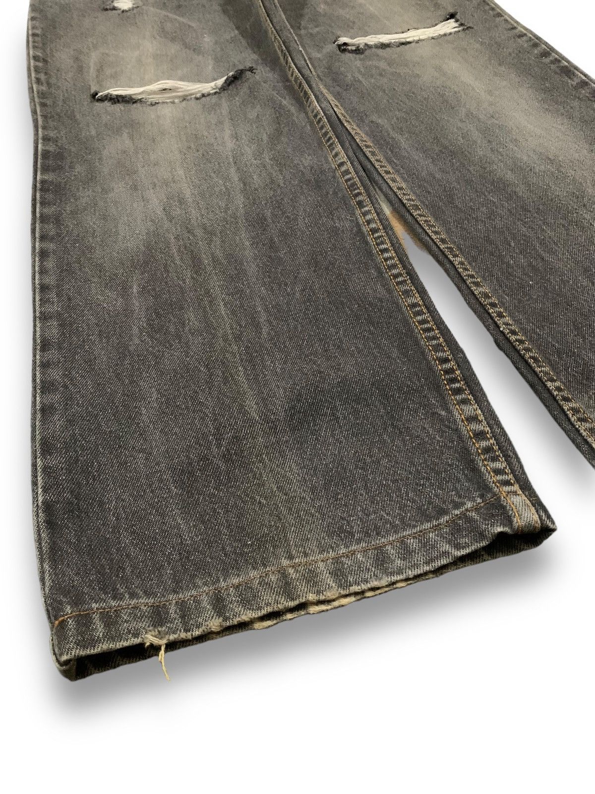 JNCO Vintage Japanese Brand Faded Loose Straight Distressed Jeans Size US 33 - 9 Thumbnail