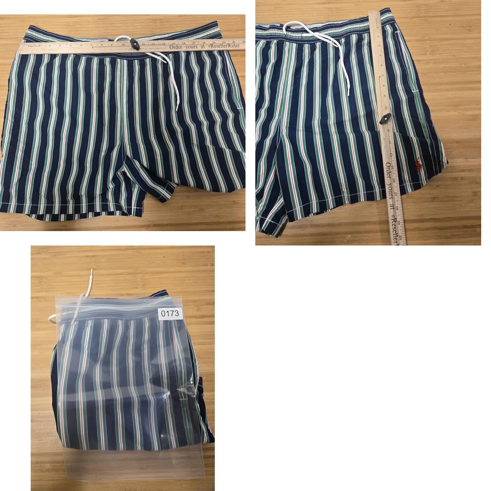 Polo Ralph Lauren Polo Ralph Lauren Shorts Mens 2XL Blue Green Stripe Swim Trunks Drawstring Size US XXL / EU 58 / 5 - 8 Thumbnail
